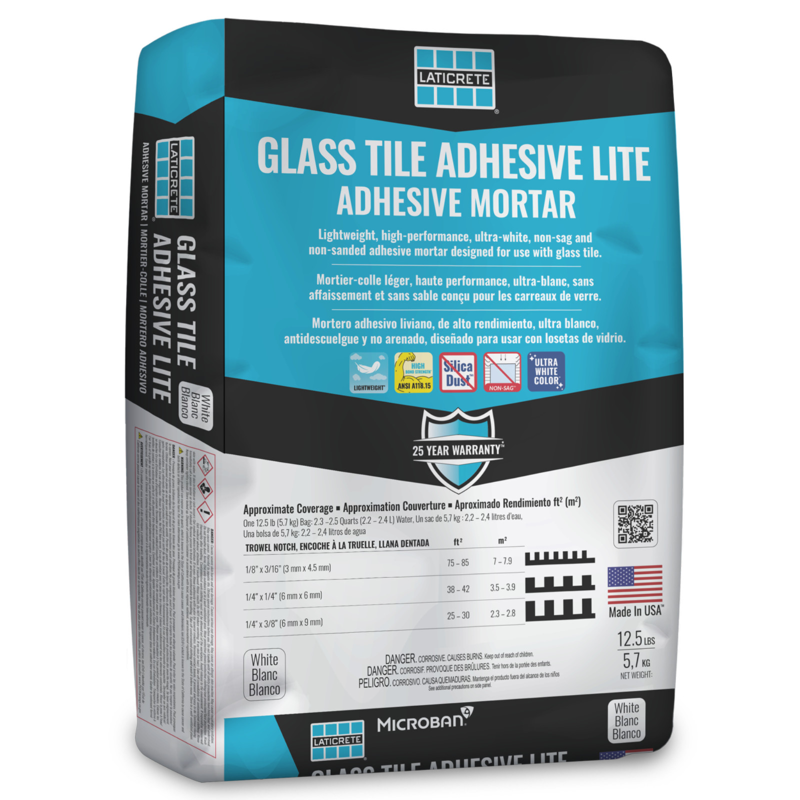 LATICRETE Glass Tile Adhesive Lite – 12.5lb