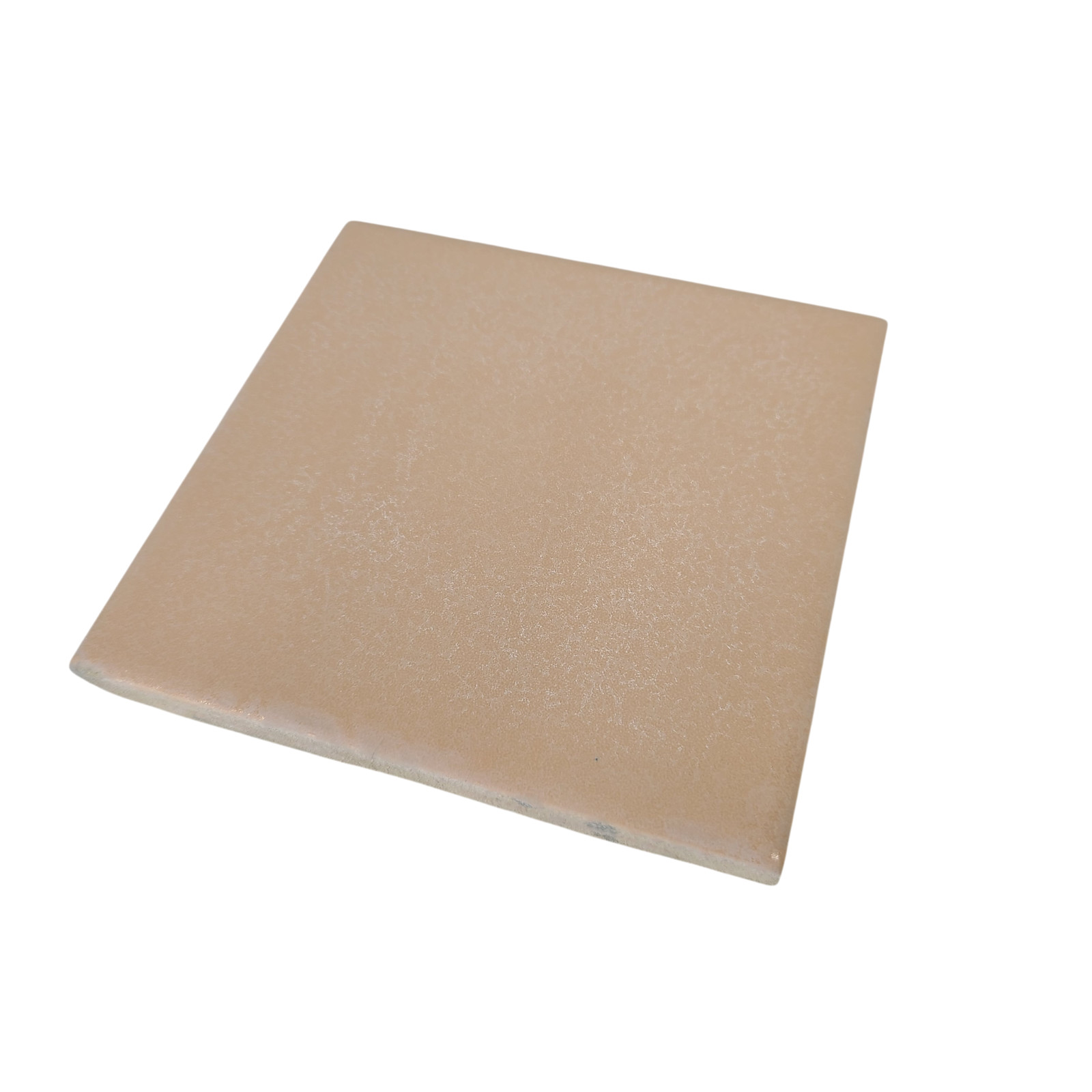 Peach Pink Ceramic Tile 4 3/8 inch Florida Tile FT Crystalline Tuscan Tan 283