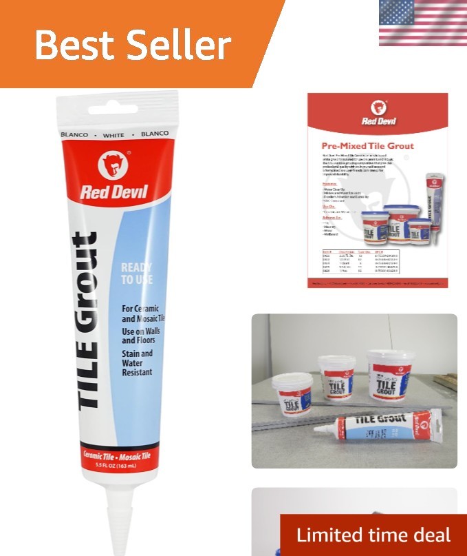 5.5 oz. Pre-Mixed Water Resistant Tile Grout for Ceramic & Mosaic Applications