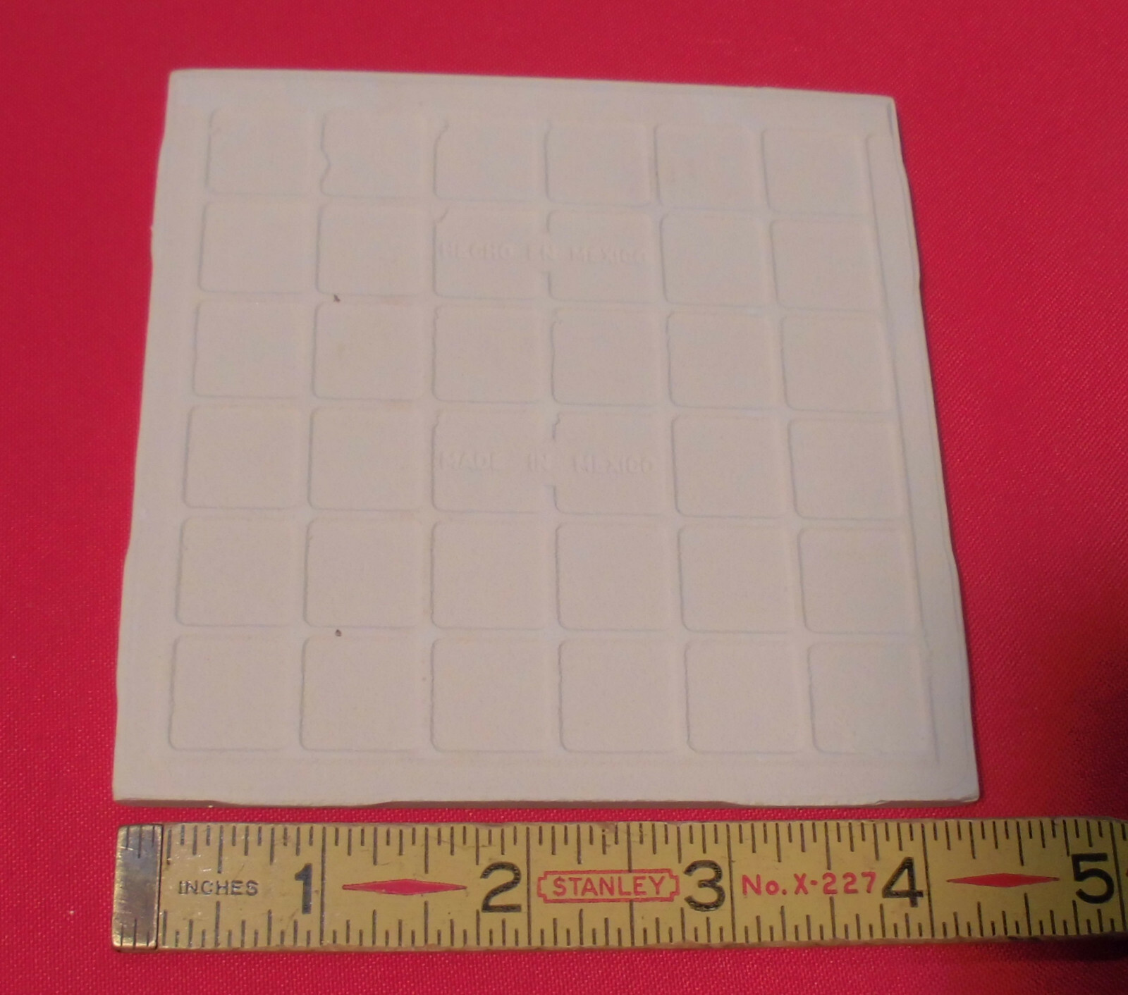 1 pc. Bullnose Ceramic Tile *Bone* 4-3/8″ Florida Co. New Stock Glossy Mint