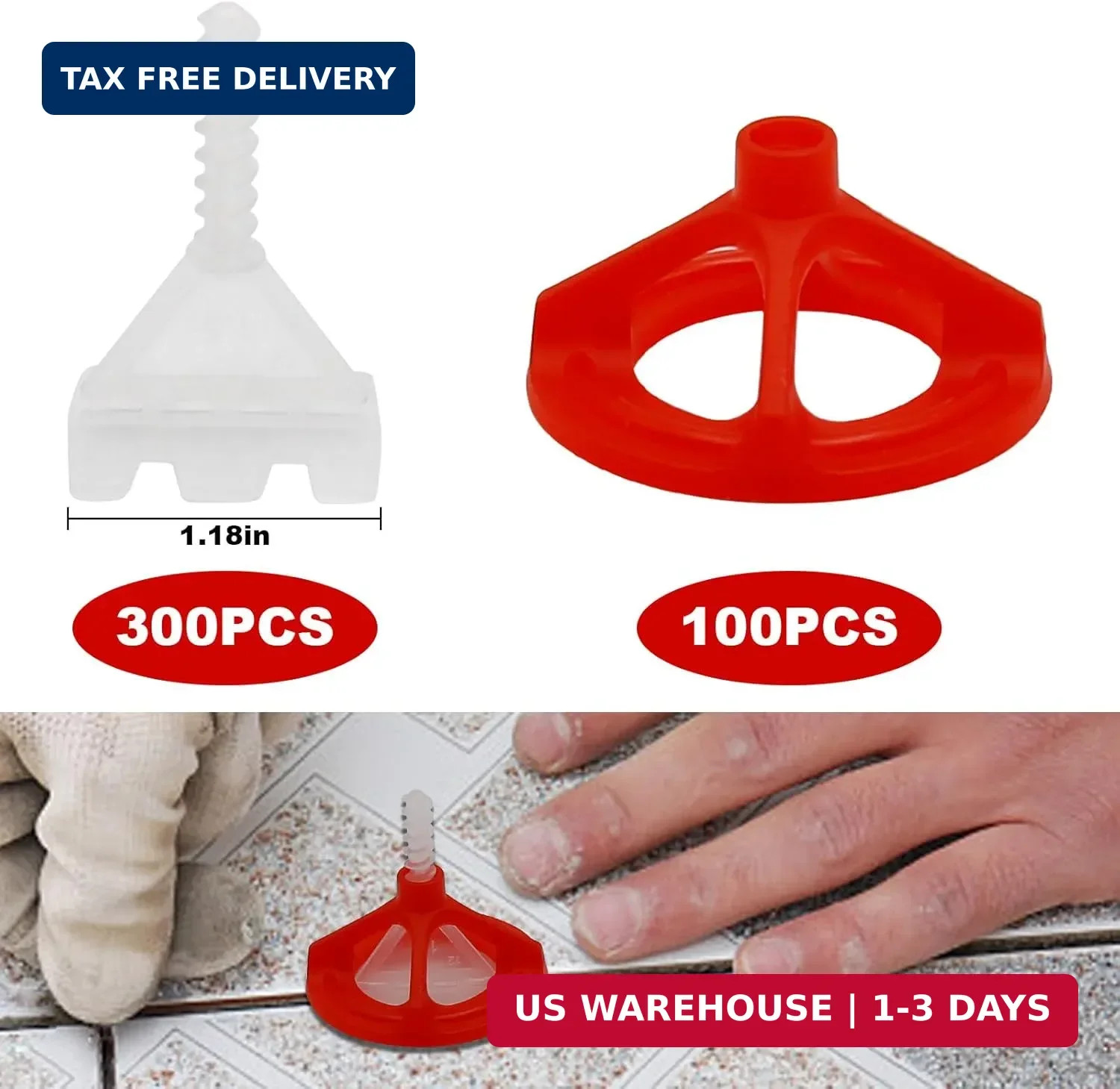 Tile Leveling Kit Tile Leveling System Clips Tile Anti-Loosening and Spacing Sys