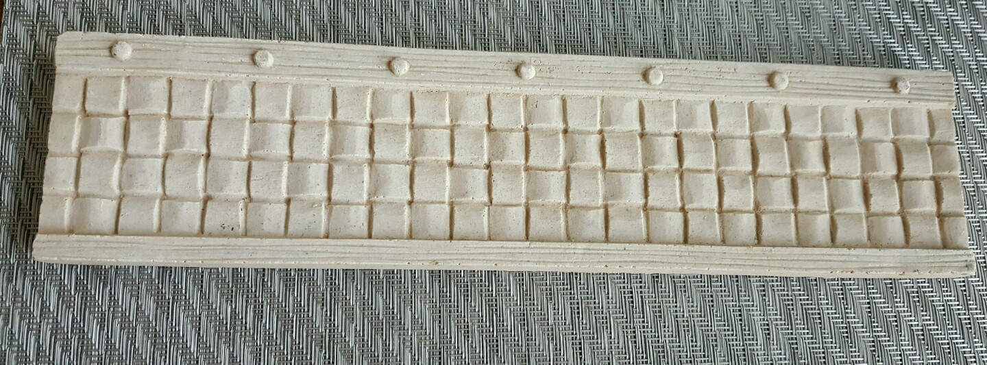 New Decorative Listello Composite Tile Border Feature Off White Basket weave