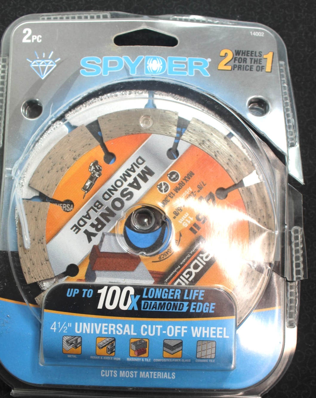 Tile Layers Lot Ridgid Offset Stems, Masonry Diamond Blade, QLT Square Notch