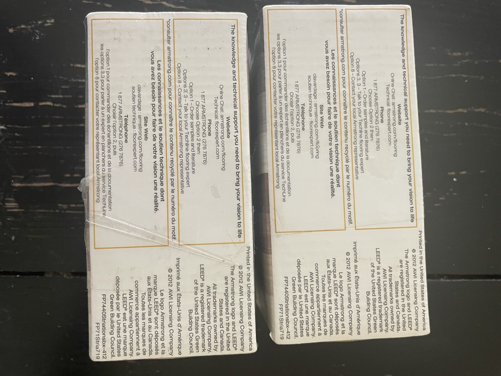 Armstrong Commercial Flooring 2 Biobased Tile Sample Boxes 32 PCs See + Info