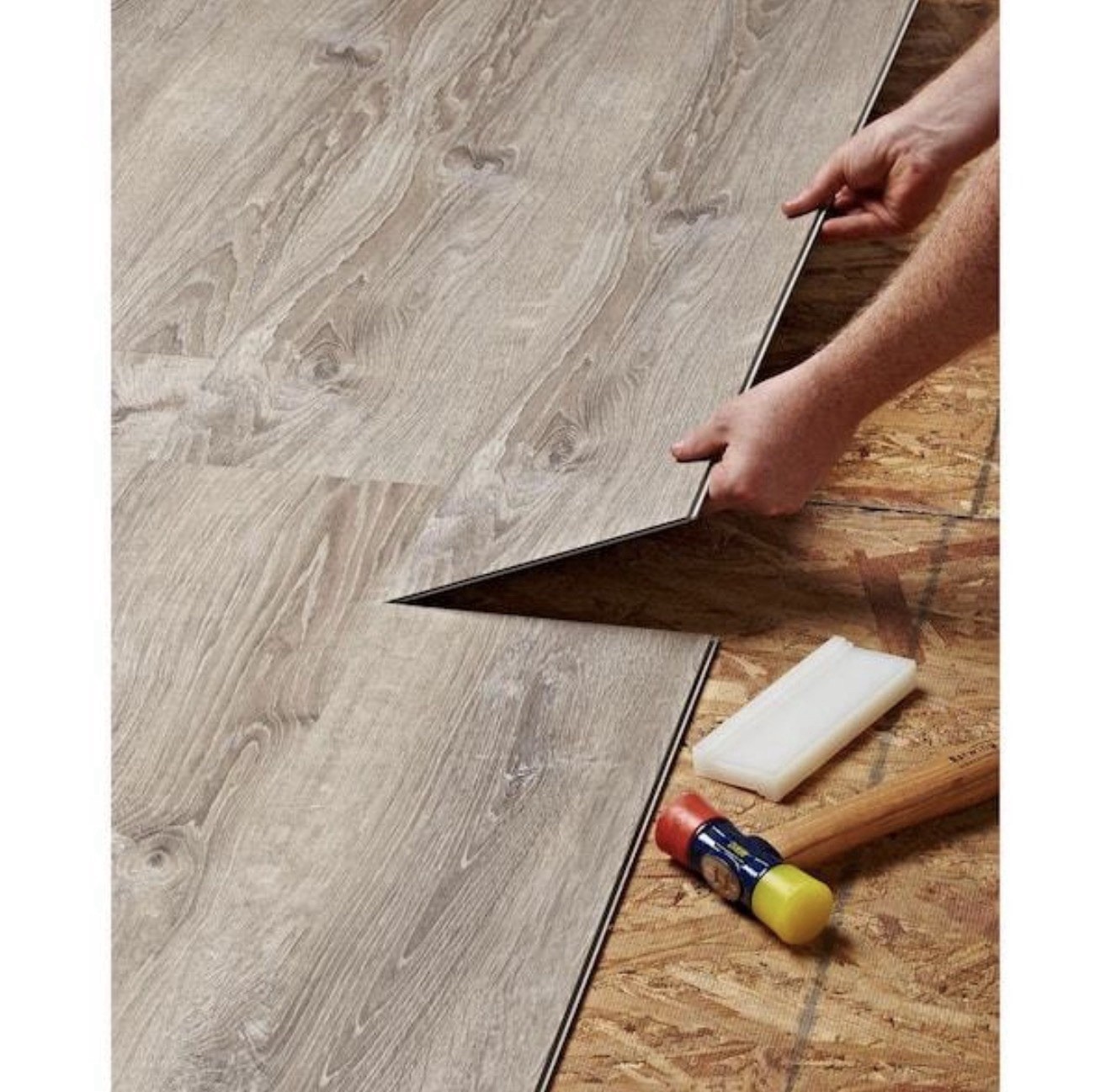 Lifeproof Waterproof Rigid Core Wide Vinyl Plank Flooring Gray Embossed Textured