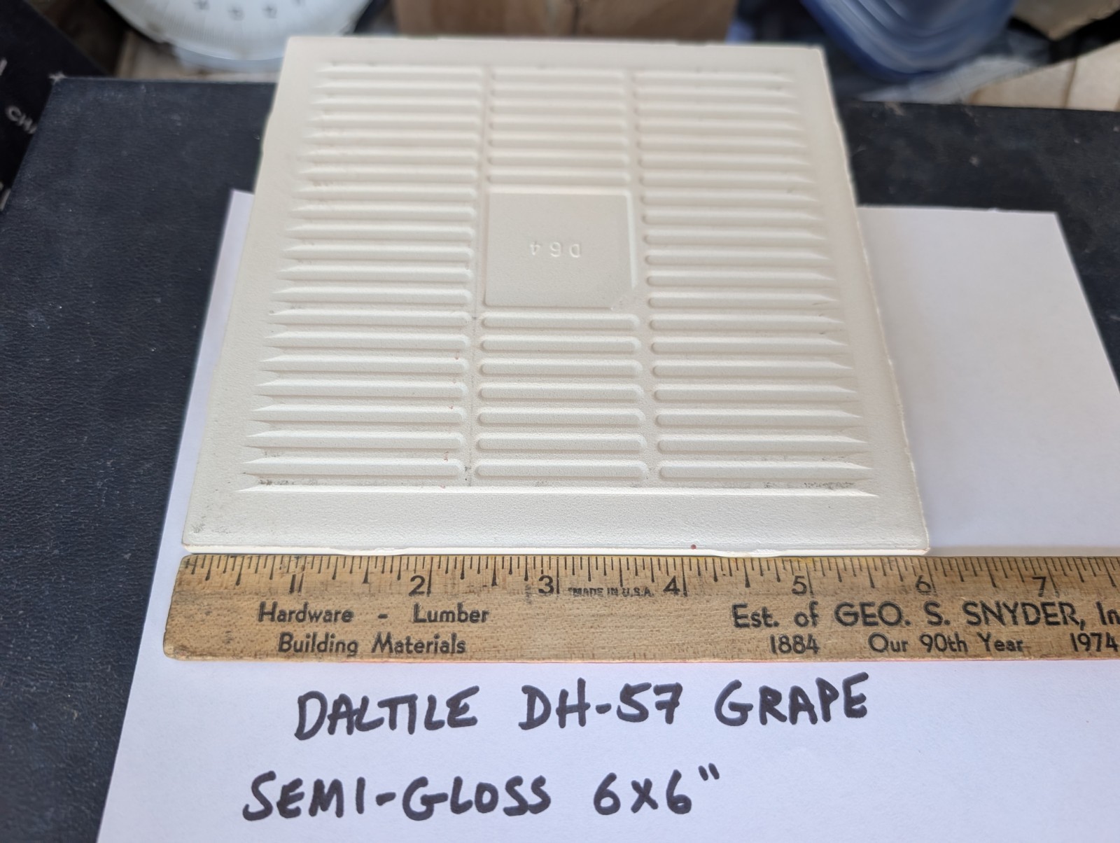 1 pc of Daltile Ceramic Tile 6″ Square NEW DH-57 Grape AO 110 Burgundy Gloss USA