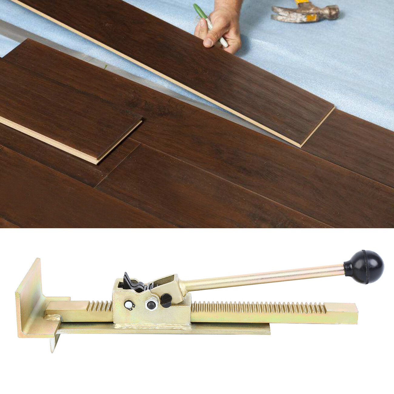 Flooring Jack Ratcheting Wood Floor Clamp Tool Hardwood Plank Jack Installation