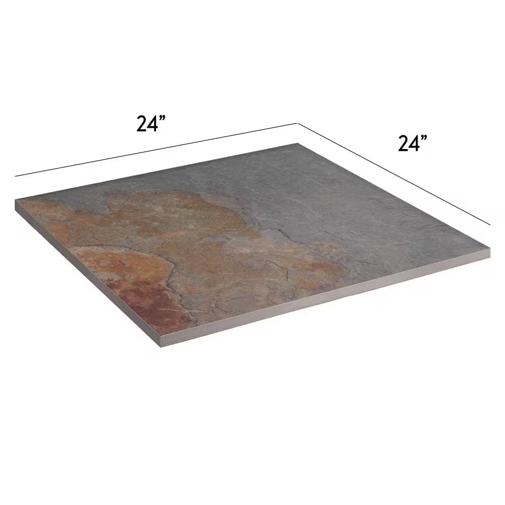 Flagstone Gold 24 In. X 24 In. X 0.75 In. Stone Look Porcelain Paver
