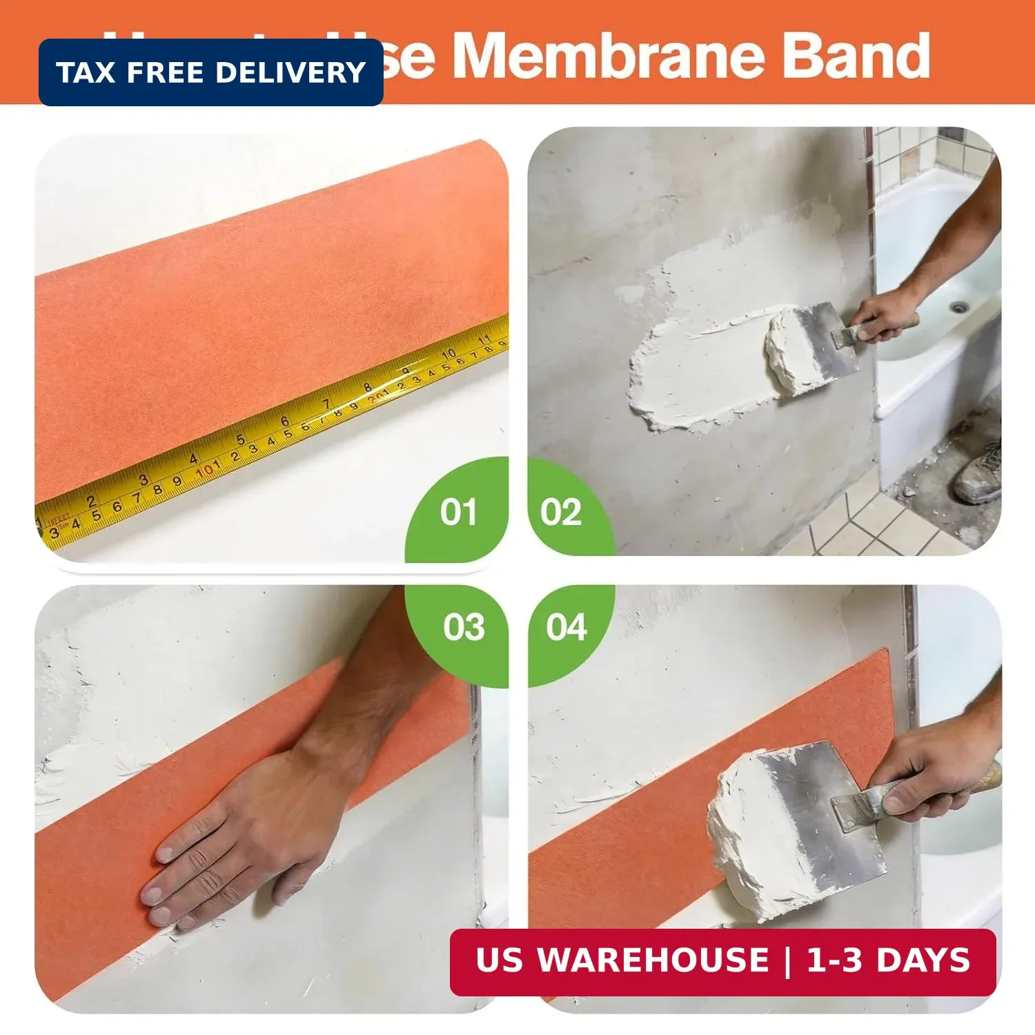 2 Roll Waterproofing Membrane, 5Inch X 98.4Ft 20Mils Thick Waterproof Membrane f