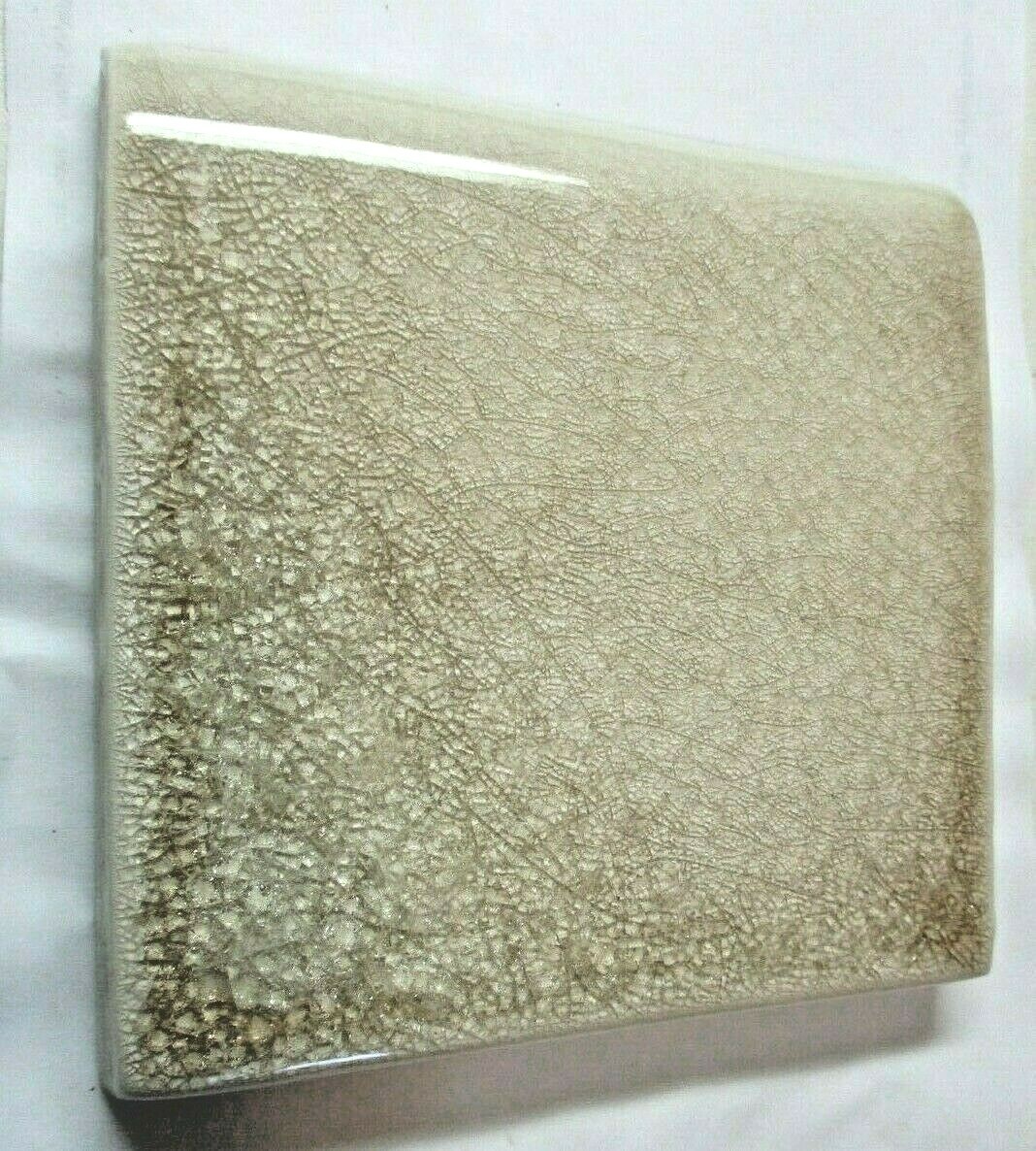 Walker Zanger 4-1/4″ Antiqued Crackle Beige Bullnose Porcelain Wall Tile 2004