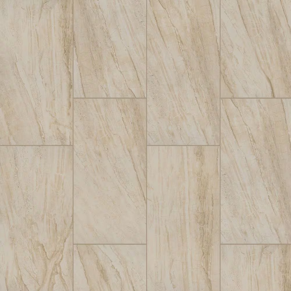 Vigo Beige 12 In. X 24 In. Matte Ceramic Stone Look Floor and Wall Tile (16 Sq.