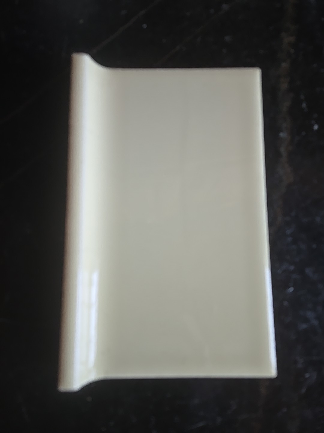 Vintage Ceramic Light Yellow Cove Base Tile NOS 6 1/8″ X 3 7/8″