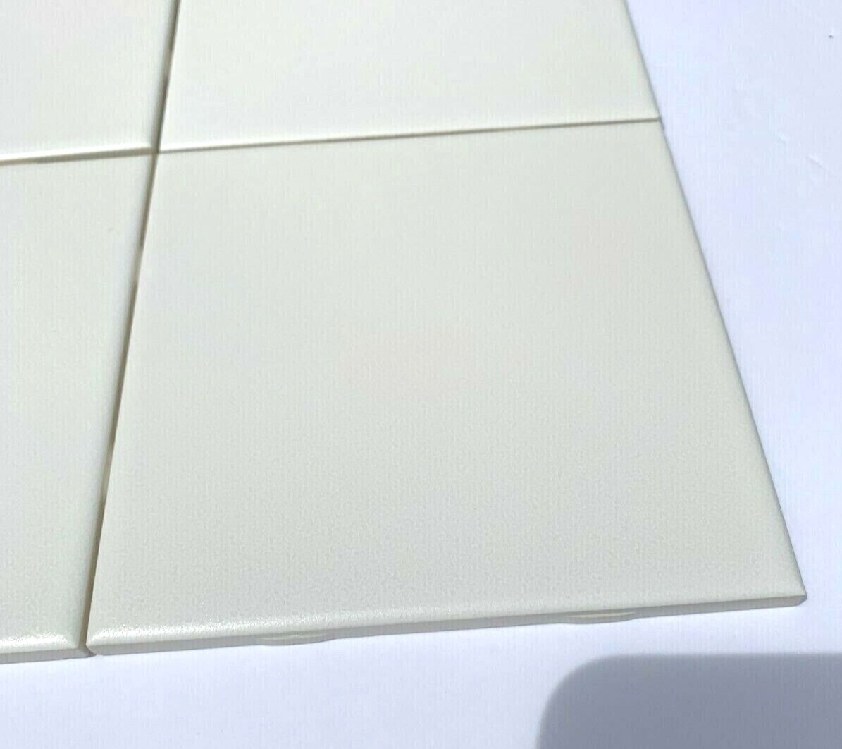 NEW VINTAGE CERAMIC DALTILE ARCTIC WHITE 1290 CRYSTALTEX 6″ X 6″