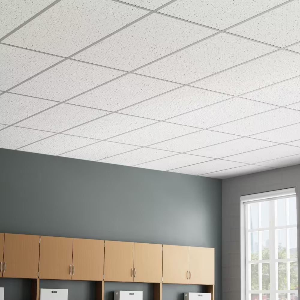 2 Ft. X 4 Ft. Radar White Square Edge Lay-In Ceiling Tile, Case of 8 (64 Sq. Ft)