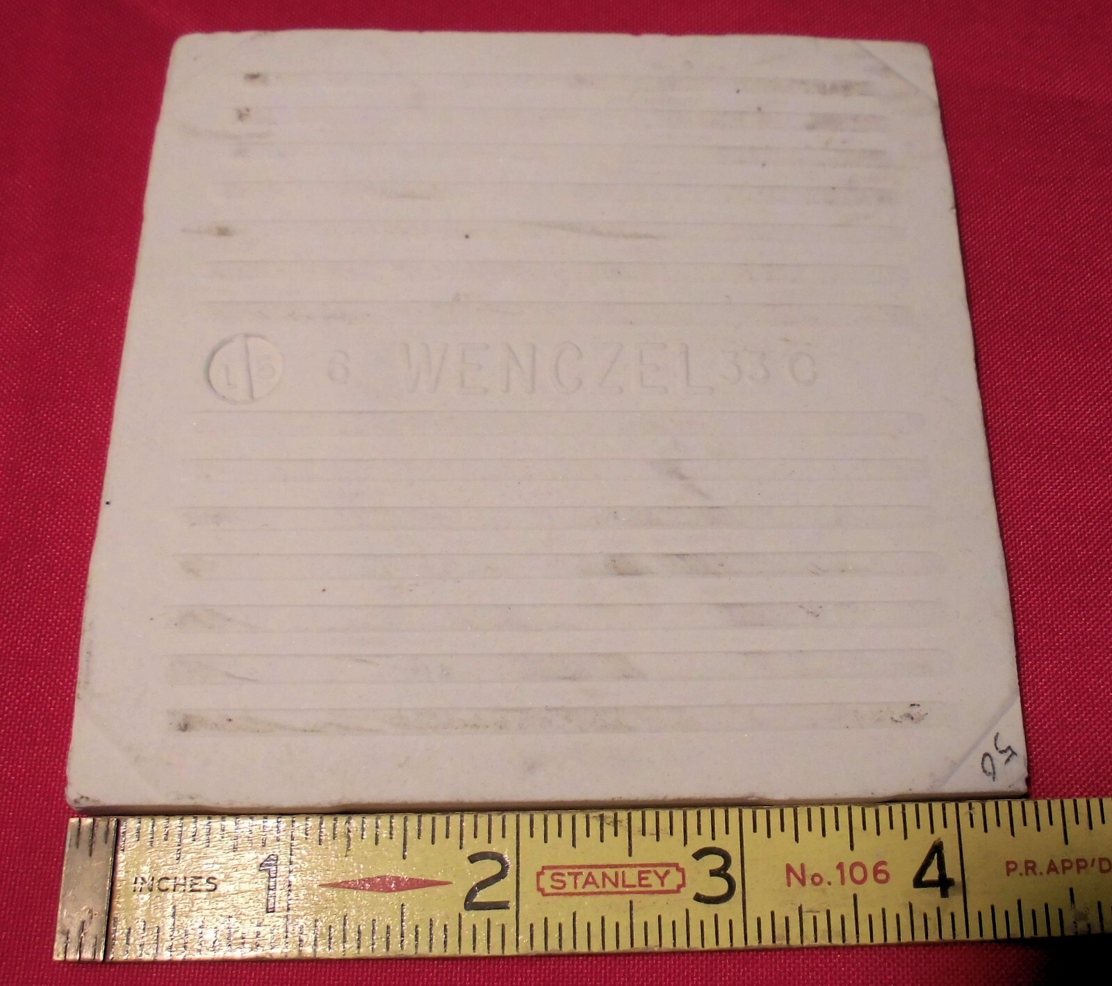 1 pc. Oatmeal – Buckwheat: Glossy Ceramic Tile by Wenczel Tile Co. 4-5/16″