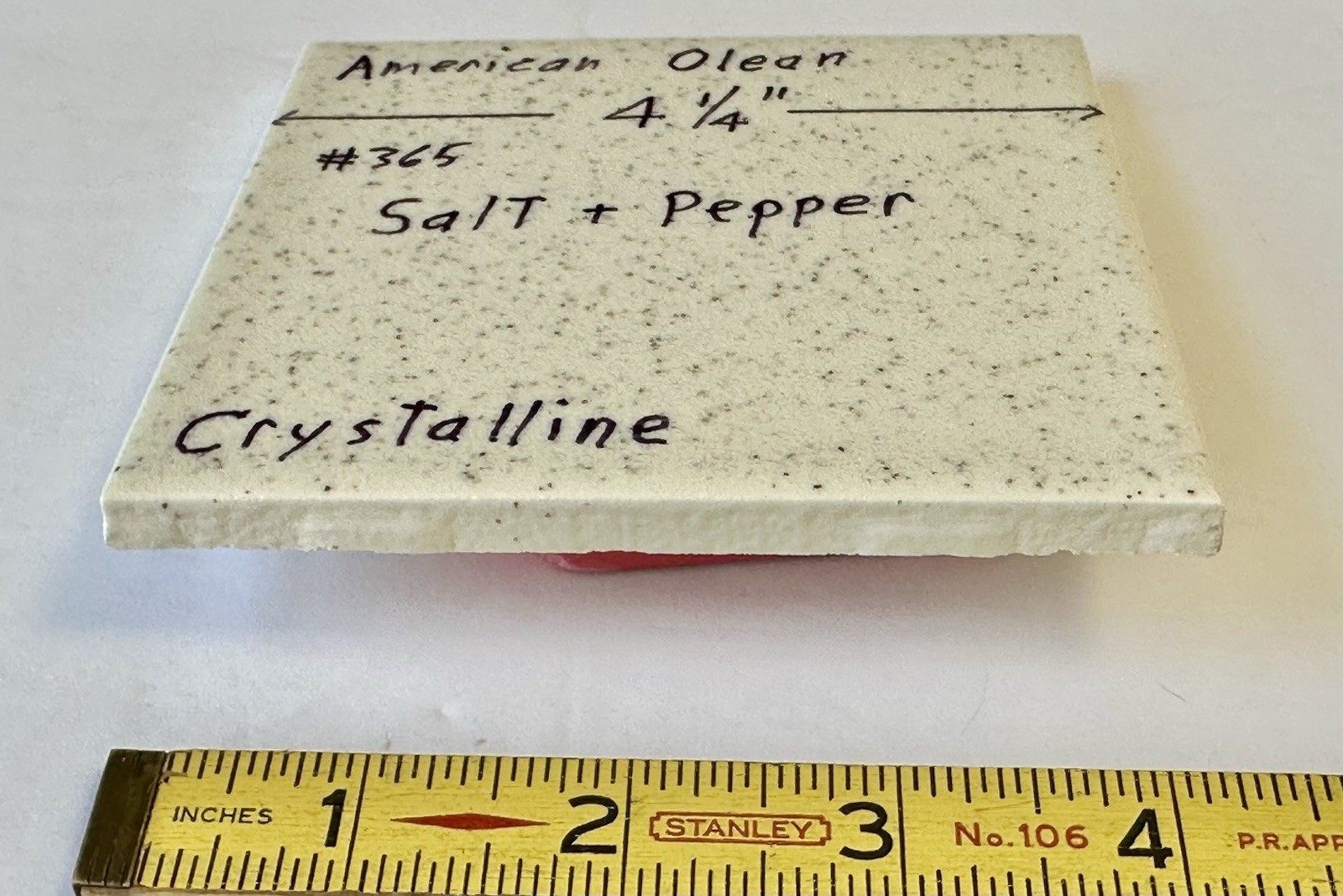 1 pc. Salt & Pepper: 4-1/4″ Crystalline Ceramic Tile by American Olean Co. NEW
