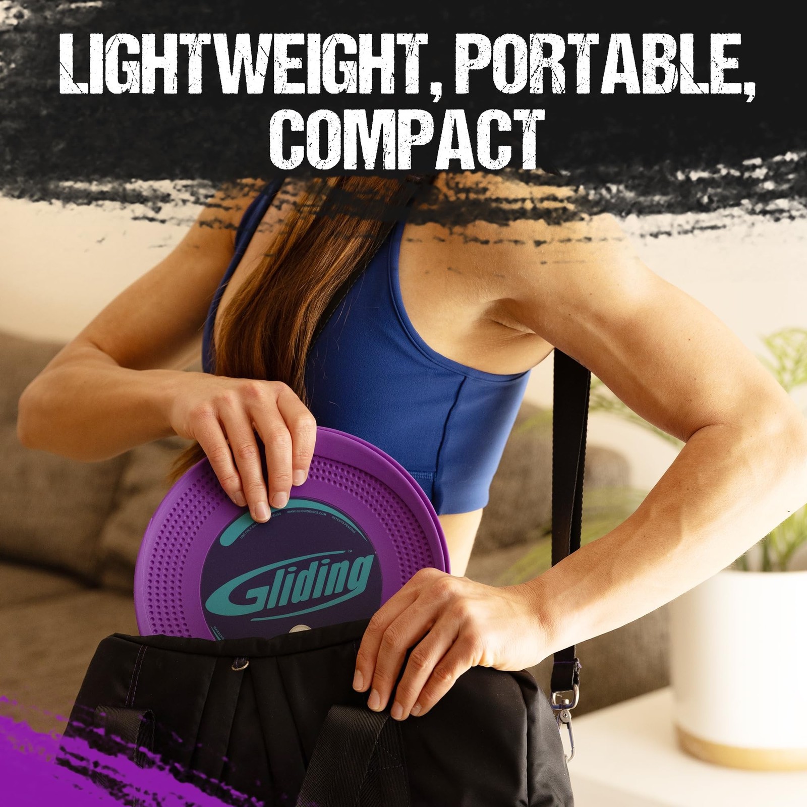 Gliding 9” Sliders for Working Out on Carpet Floors, 1 Pair + 4 Videos | T