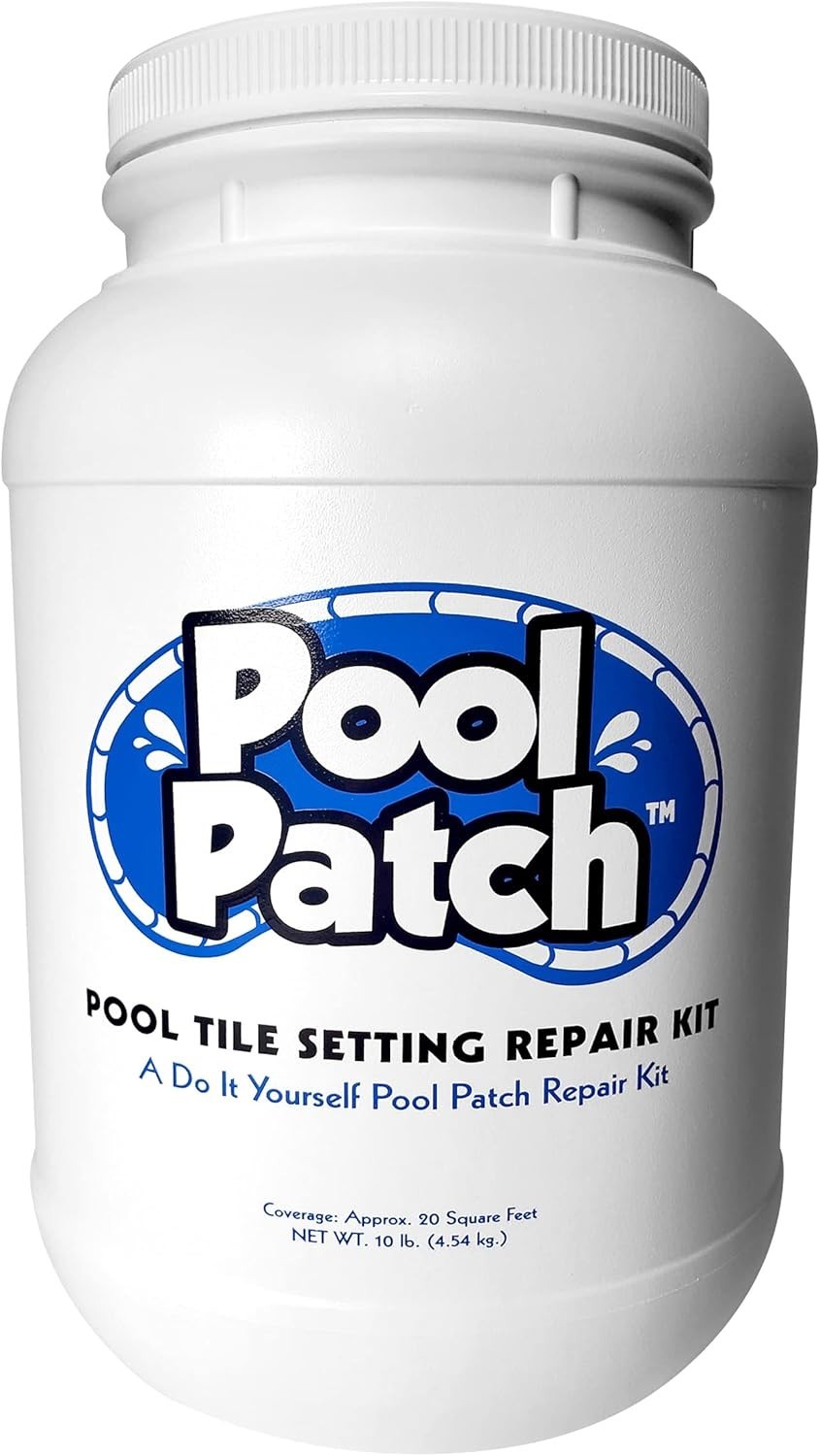 Pool Patch Pool Tile Thinset Adhesive Repair Kit 10 lb – Easy to Mix and Apply T