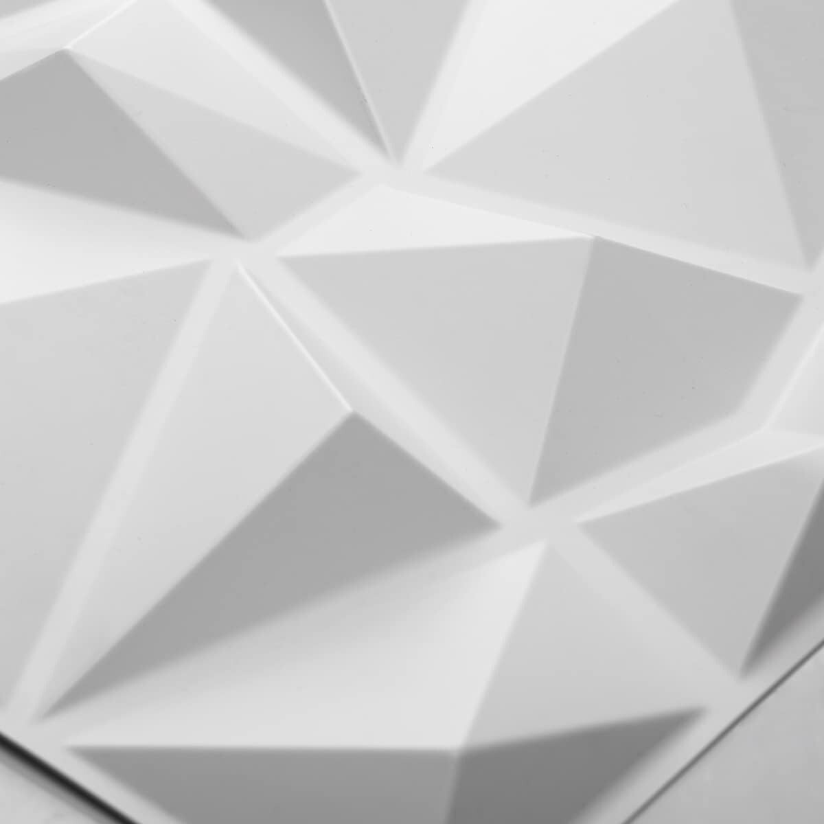 Art3d 33-Pack 11.8″x11.8″ PVC 3D Wall Panels in Diamond Design, 32 sq.ft/case