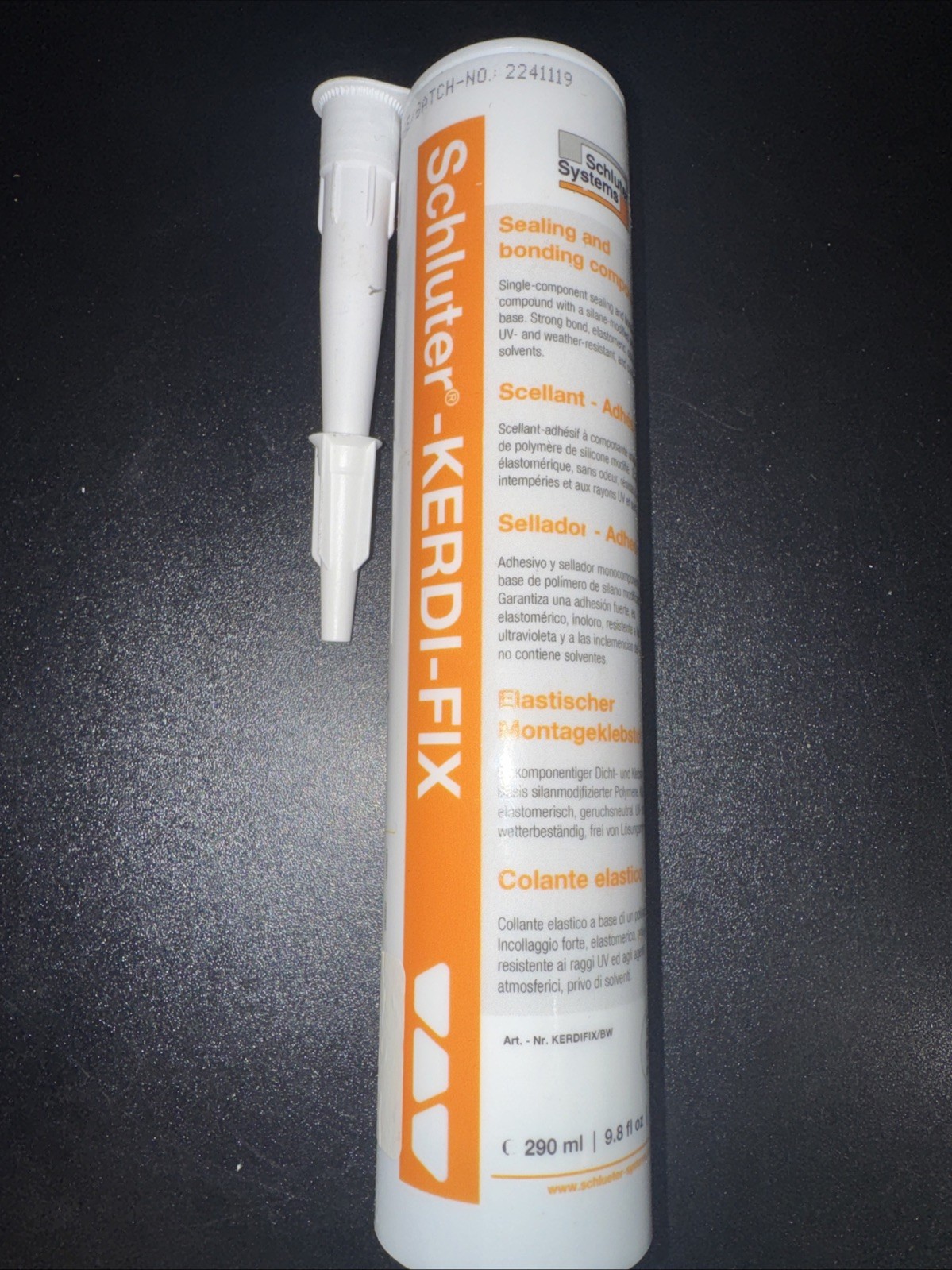 Schluter Systems – Schluter-Kerdi-Fix White 1 Tube