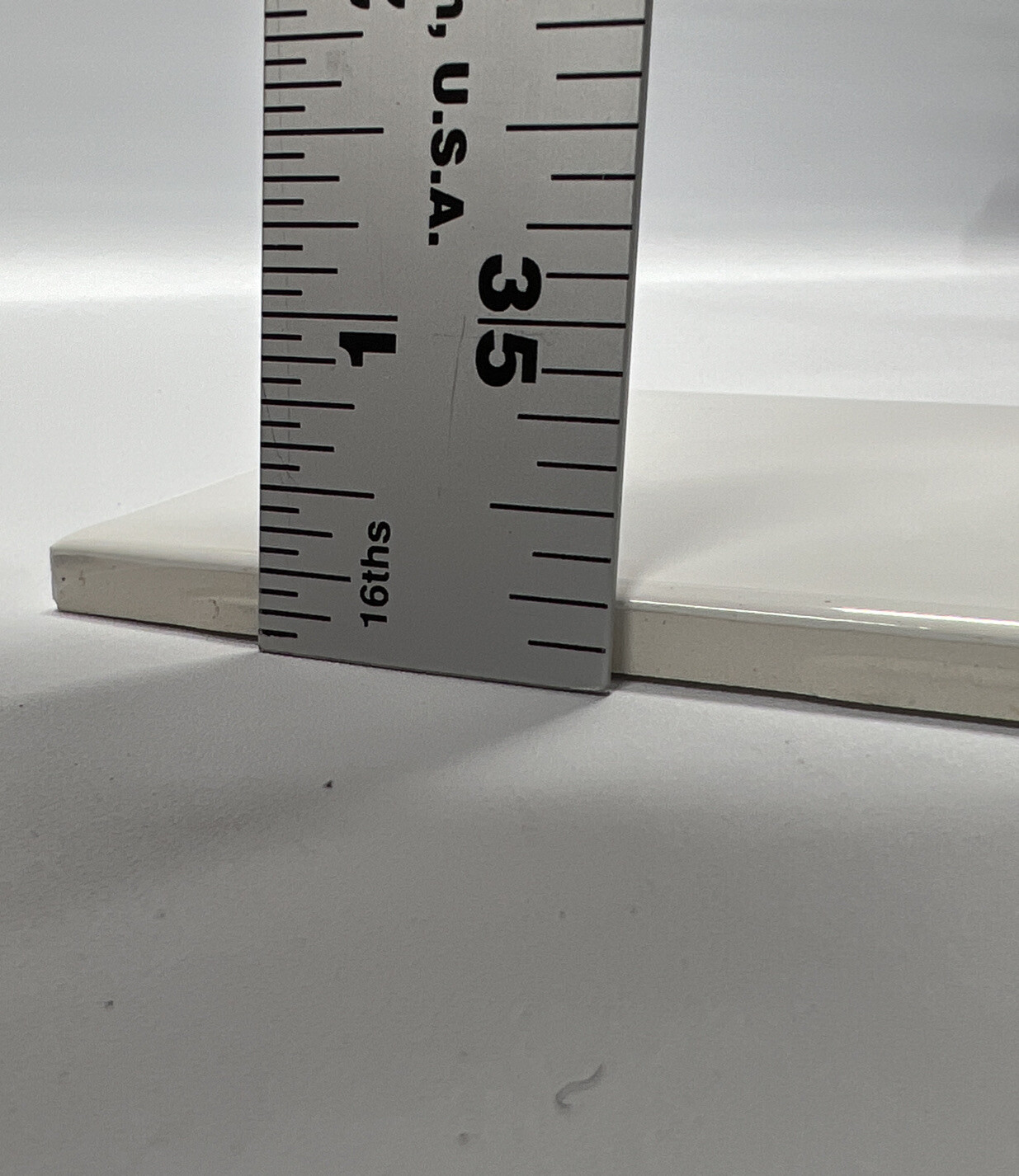 Bright White Ceramic Edge Tile 4 1/4 Vintage FT Mid Century Modern 4×4 Bullnose