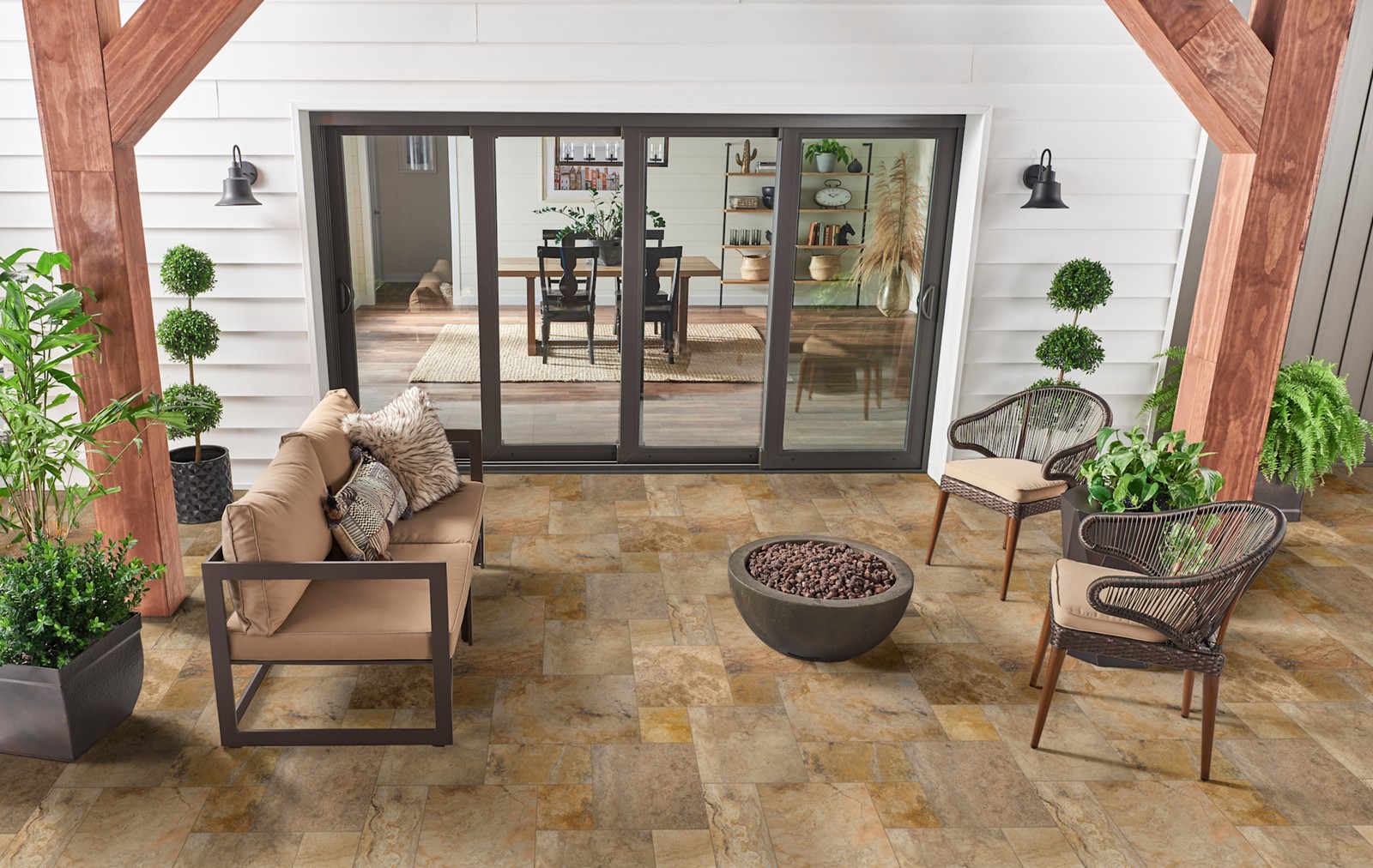 Ackland AKLTPMAR10KT-PL Marzana Exterior Paver Tile – Tumbled – Off White