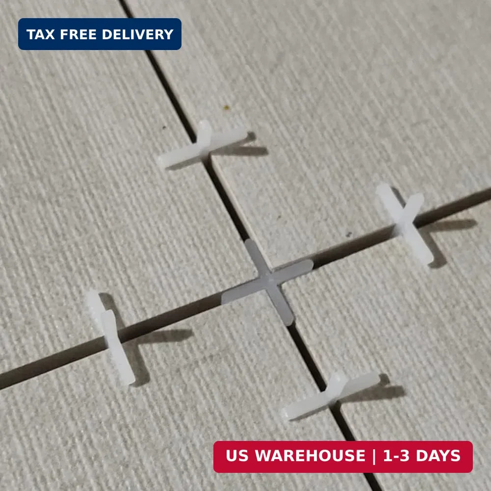 500 Pcs White Tile Levelers – Spacers for Ceramic Tile & Stone Installation (2.5