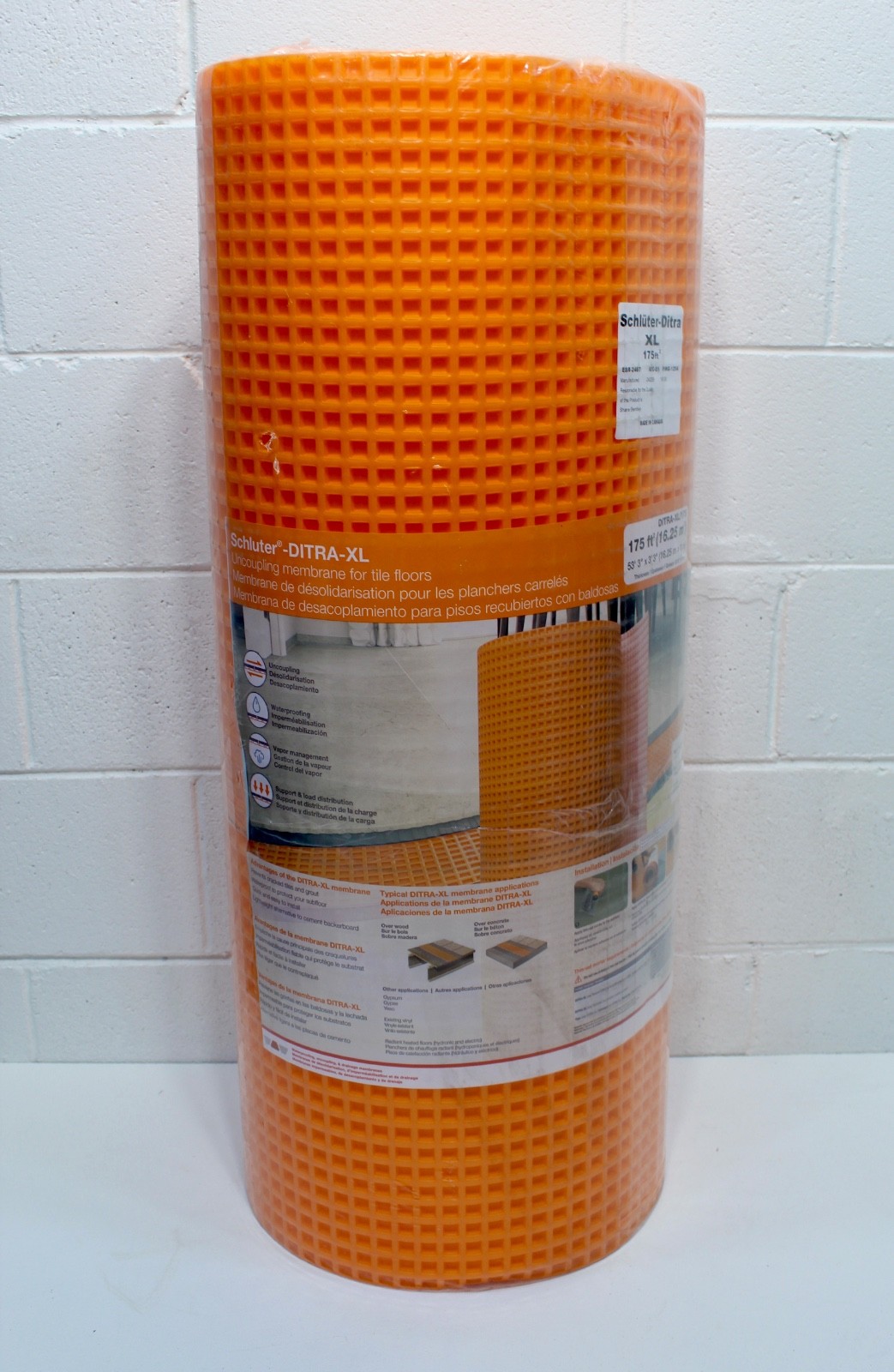 Schluter DITRA-XL Uncoupling Membrane – 3’3″ x 53′ 3″ 175 sq. ft., DITRA-XL175