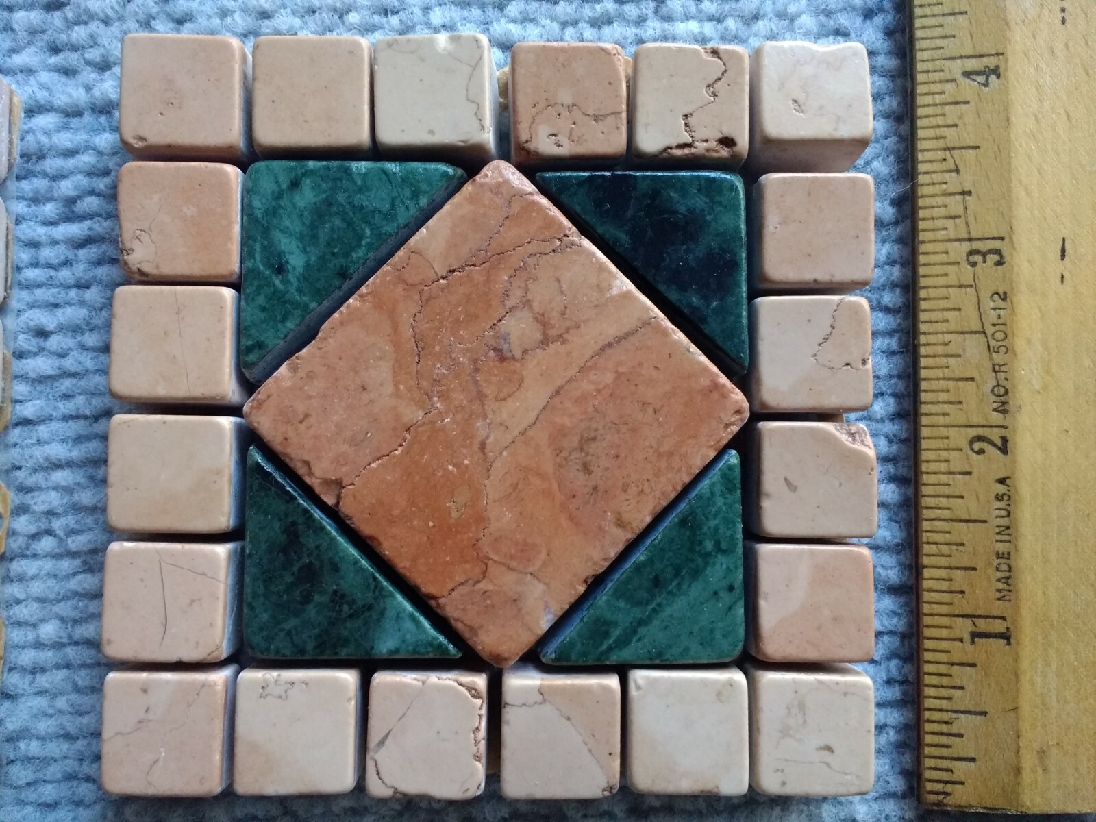 4 Stone Design Decorative Flooring Tile Inserts Home Decor 3.75″ x 3.75″