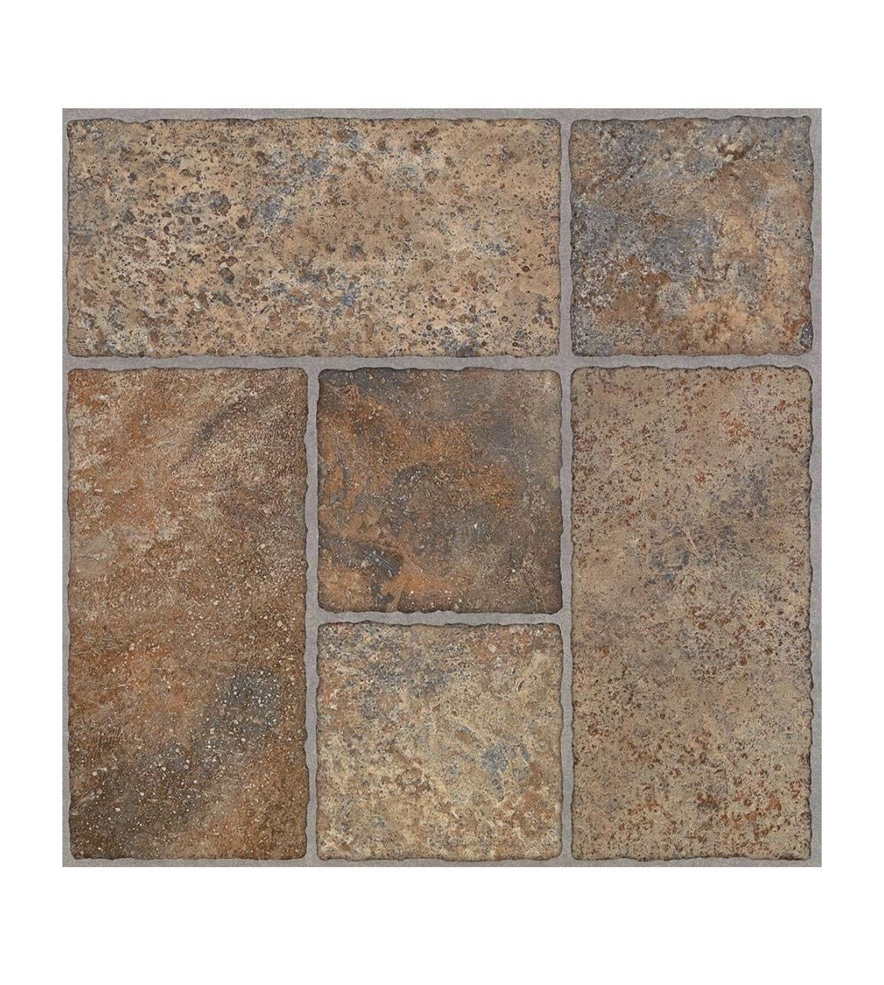 10 Pieces Vinyl Floor,Peel And Stick, 12X 12X 0.65In each piece,Color Terra Cota
