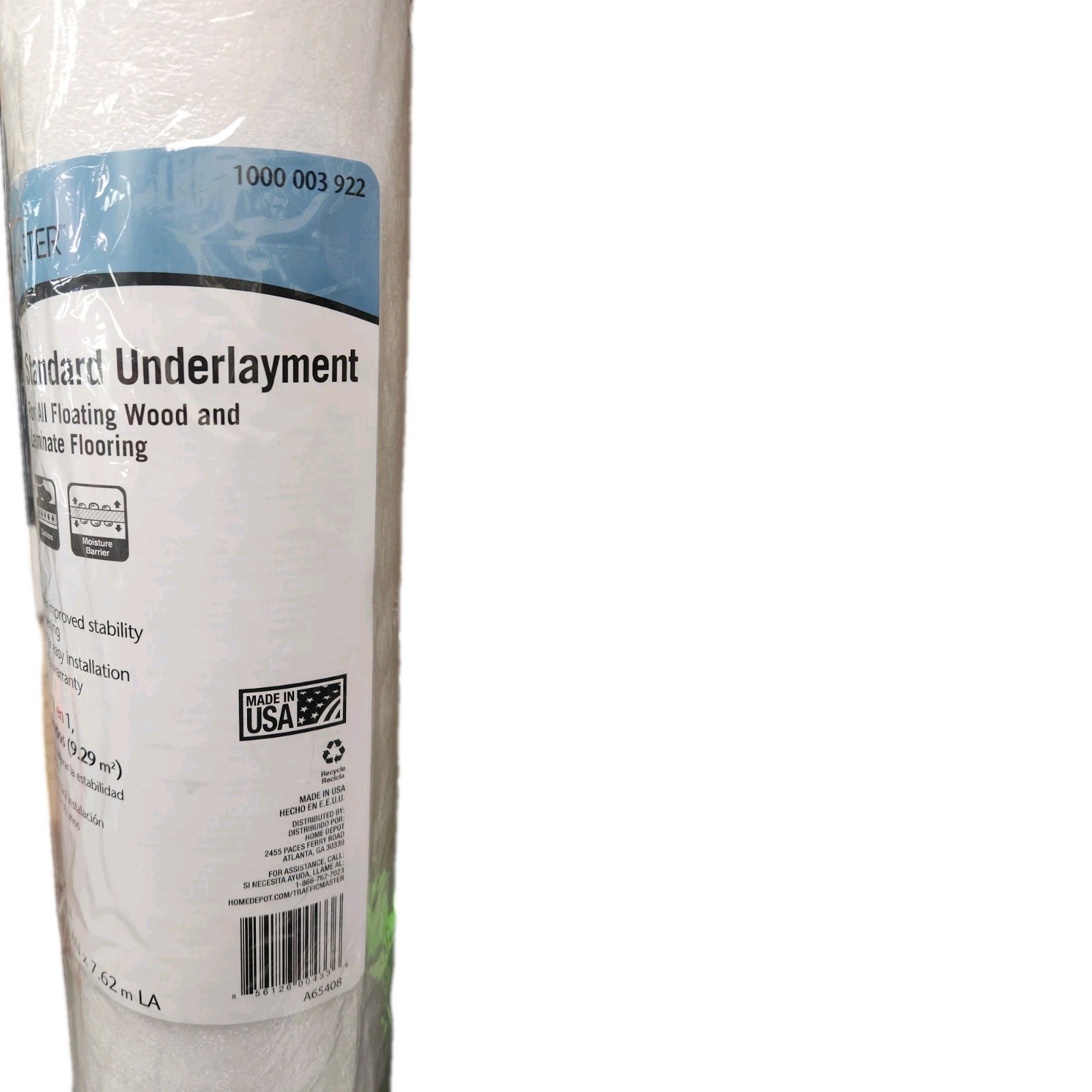 100sq.ft. Standard Underlayment 48″W X 25’L For Floating Wood & Laminate