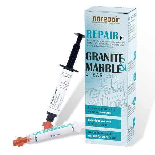 Countertop Repair Kit Clear Chip Fix for Granite Marble Quartz Tile Crack Filler