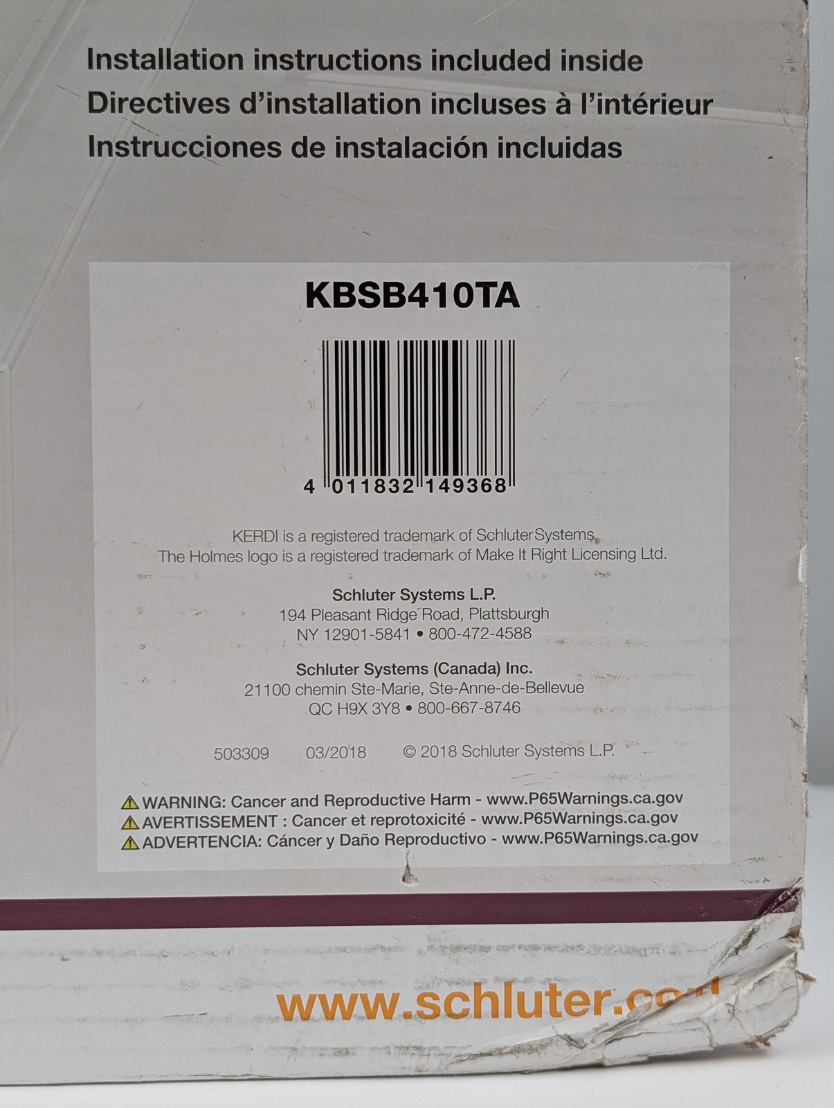 Schluter Kerdi Board Triangular Shower Seat 16x16x20 Waterproof Bench SB161620