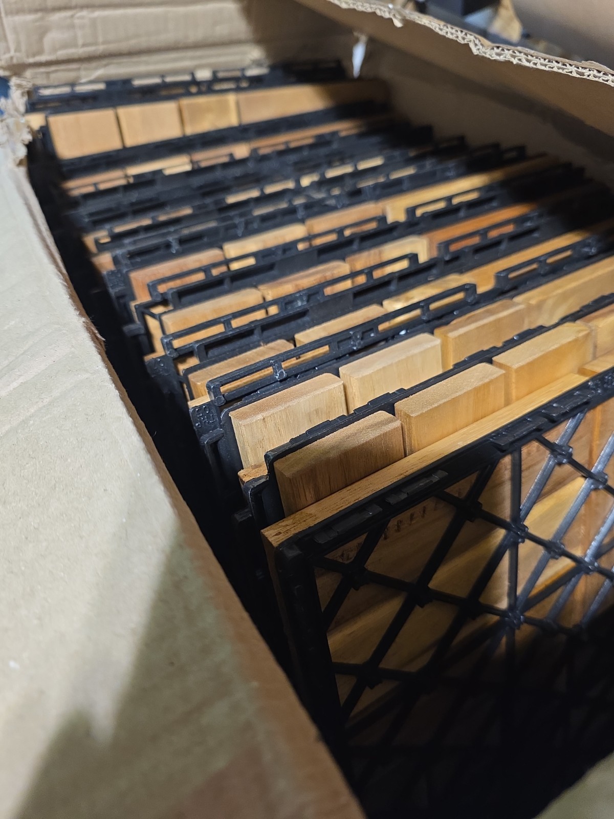 Acacia Wood Deck Tiles LOT OF 26 12×12 Interlocking Checker Patio Pool 26 sq ft