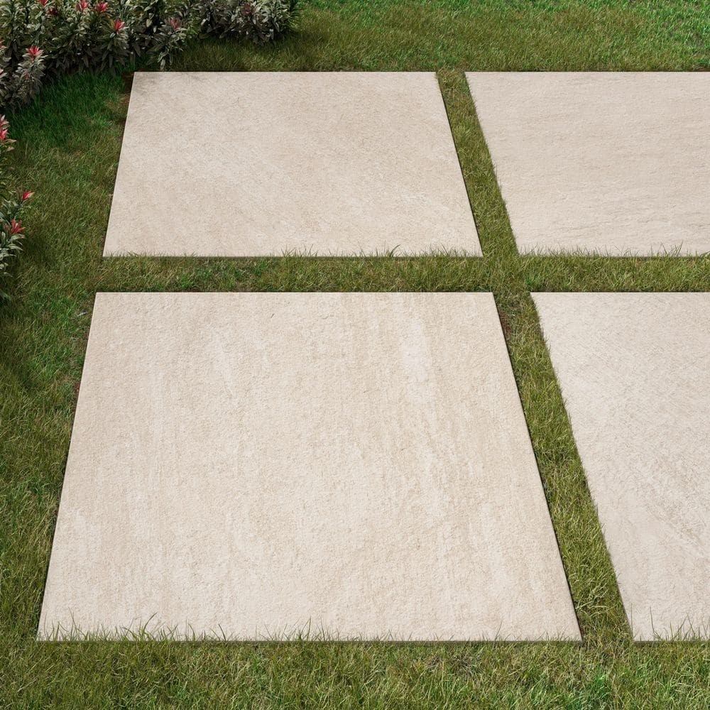 Alpe White 24 in. x 24 in. x 0.75 in. Stone Look Porcelain Paver