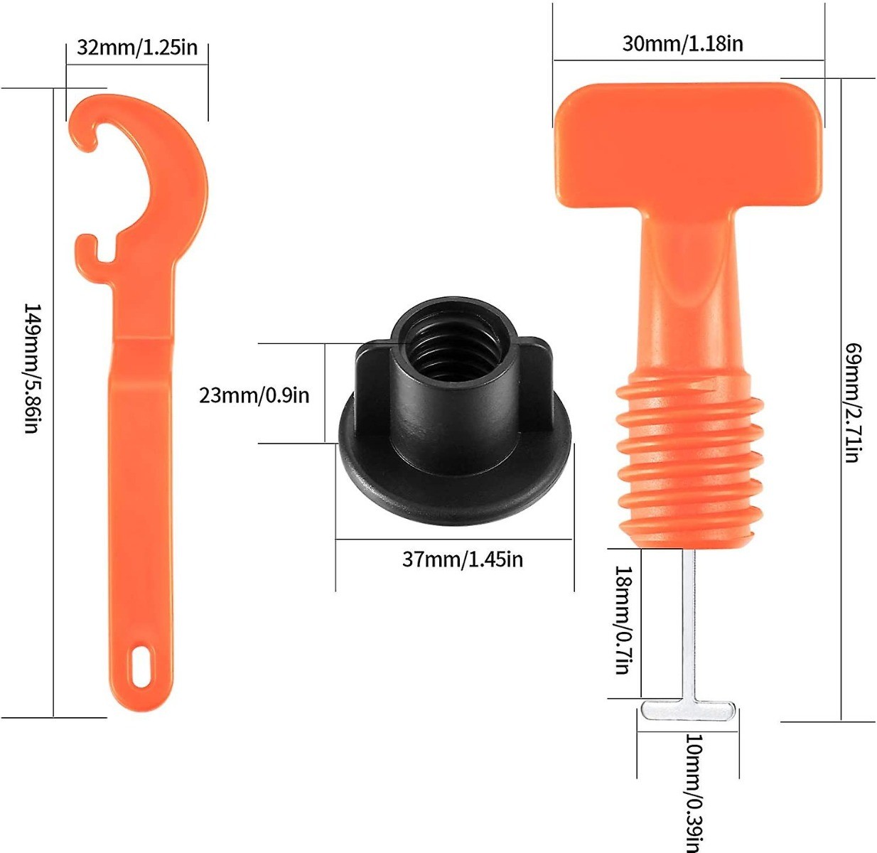 50 Pieces Tile Leveler Kit