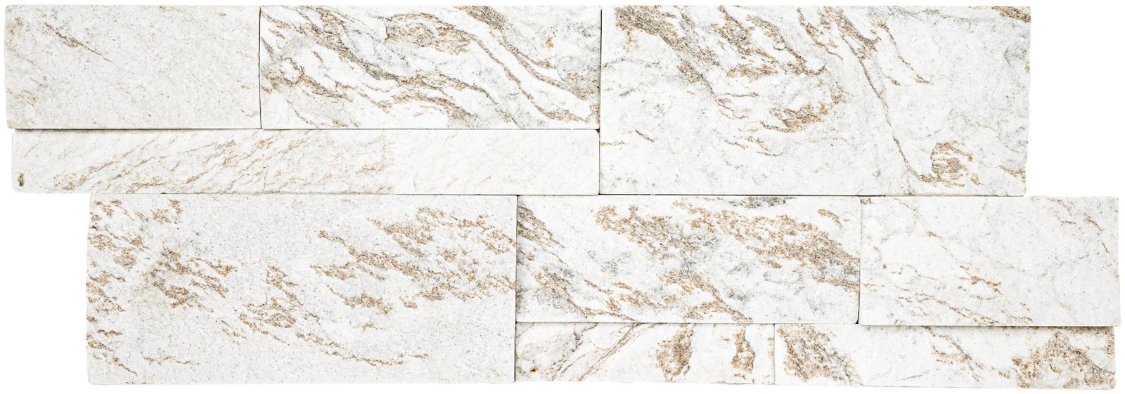 Ackland AKPLPQ9X24F-PL 9″ x 24″ Quartzite Hardscape Wall Tile – – Amber Cream