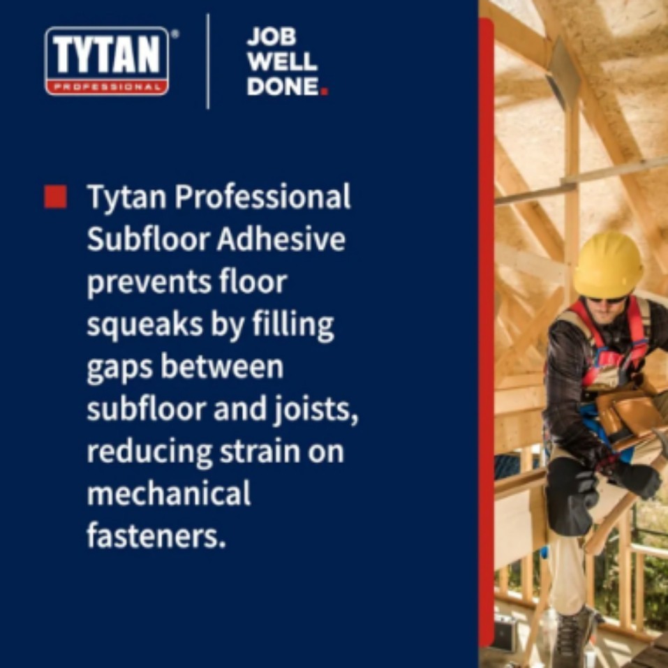 TYTAN Pro Subfloor Adhesive Subfloor Leveling Spray Foam High Yield 29 OZ