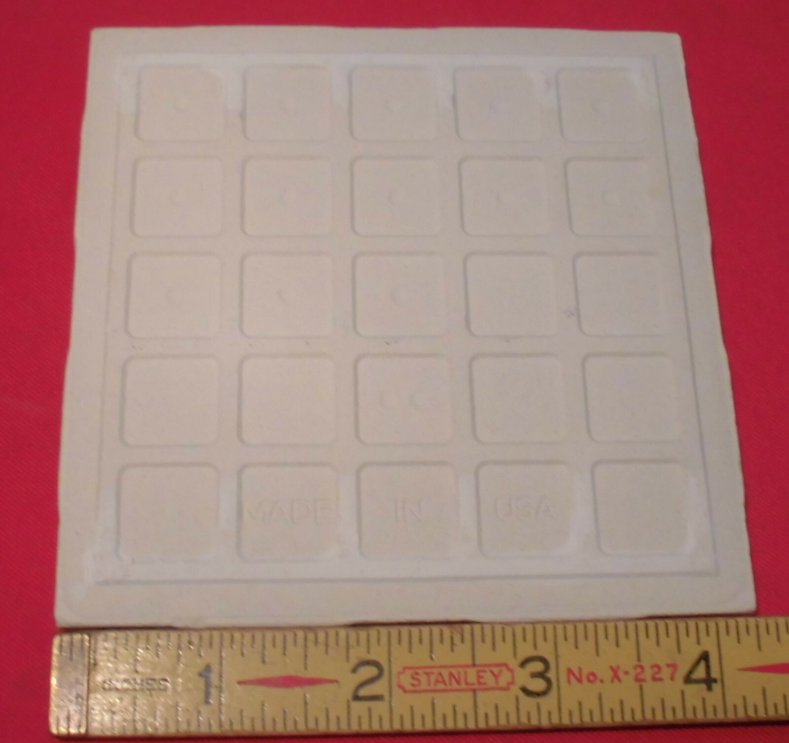 1 pc. Glossy Ceramic Tile *Light Almond* 4-1/4″ by Regal Co. New Stock, USA