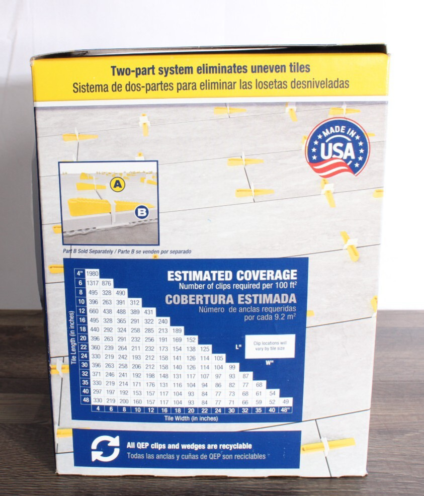 QEP LASH White 1/16″ Title Leveling Clips 300 Pk Title Spacer Level System New