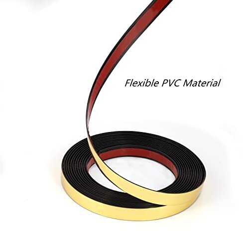 Gold Metallic Wall Molding Peel and Stick Trim for Wall Mirror Frame, 1/2″x16.4′