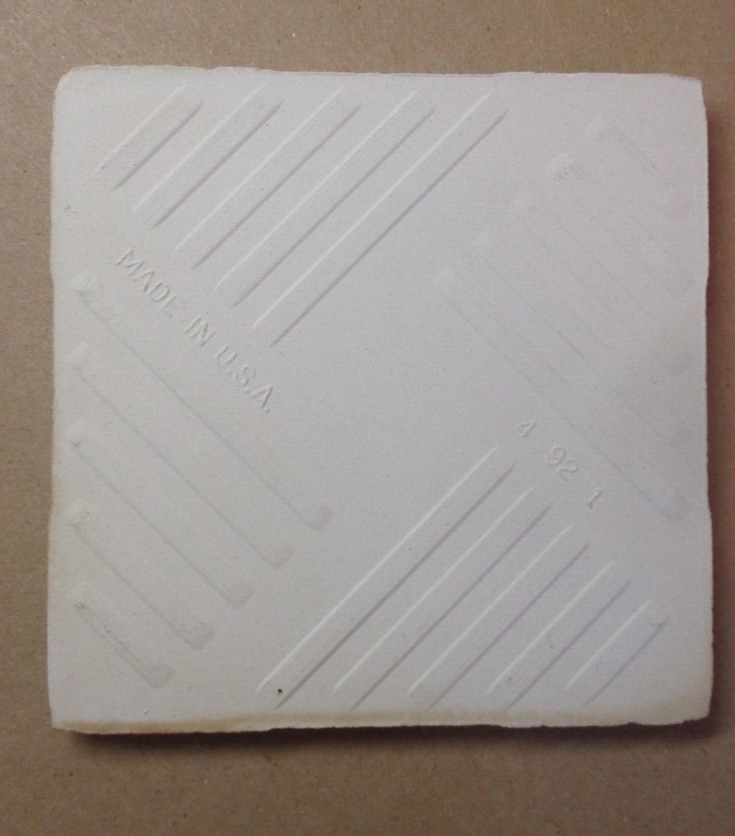 1 Wall Tile US Ceramic USA 4-1/4″ Square Satin Very Pale Eggshell Yellow Vintage