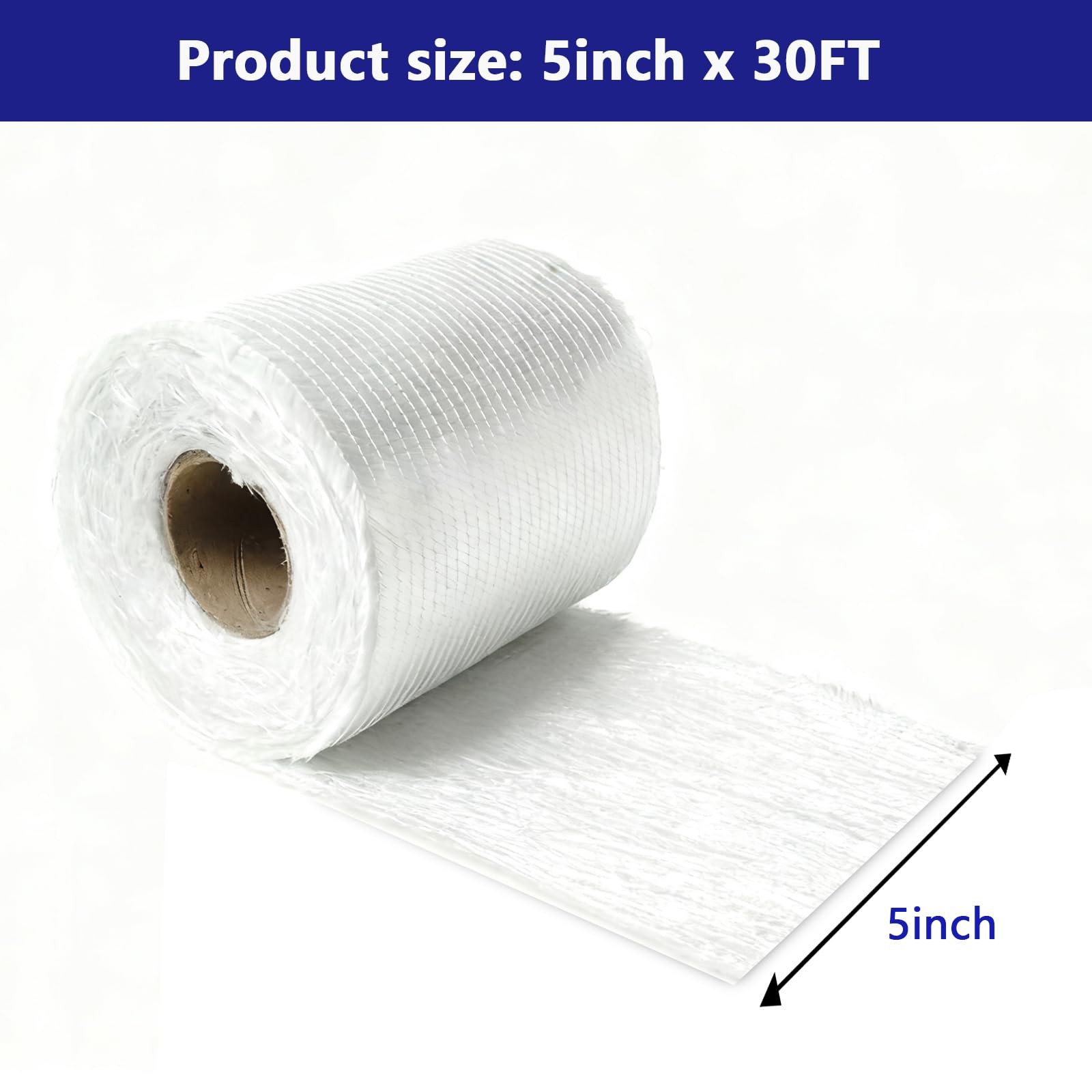 CRMCC 1708 Biaxial Fiberglass Cloth Tape 5″ x 10 Yards (30 5“ x 30ft, Silver