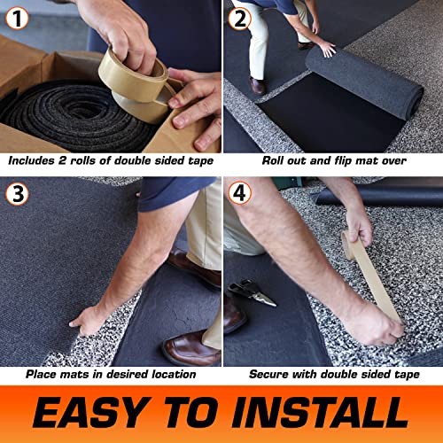 Premium Garage Floor 19’ x 3’9”, Set of 2 (COMBINED SIZE: 19’ x 7’6”) Charcoal