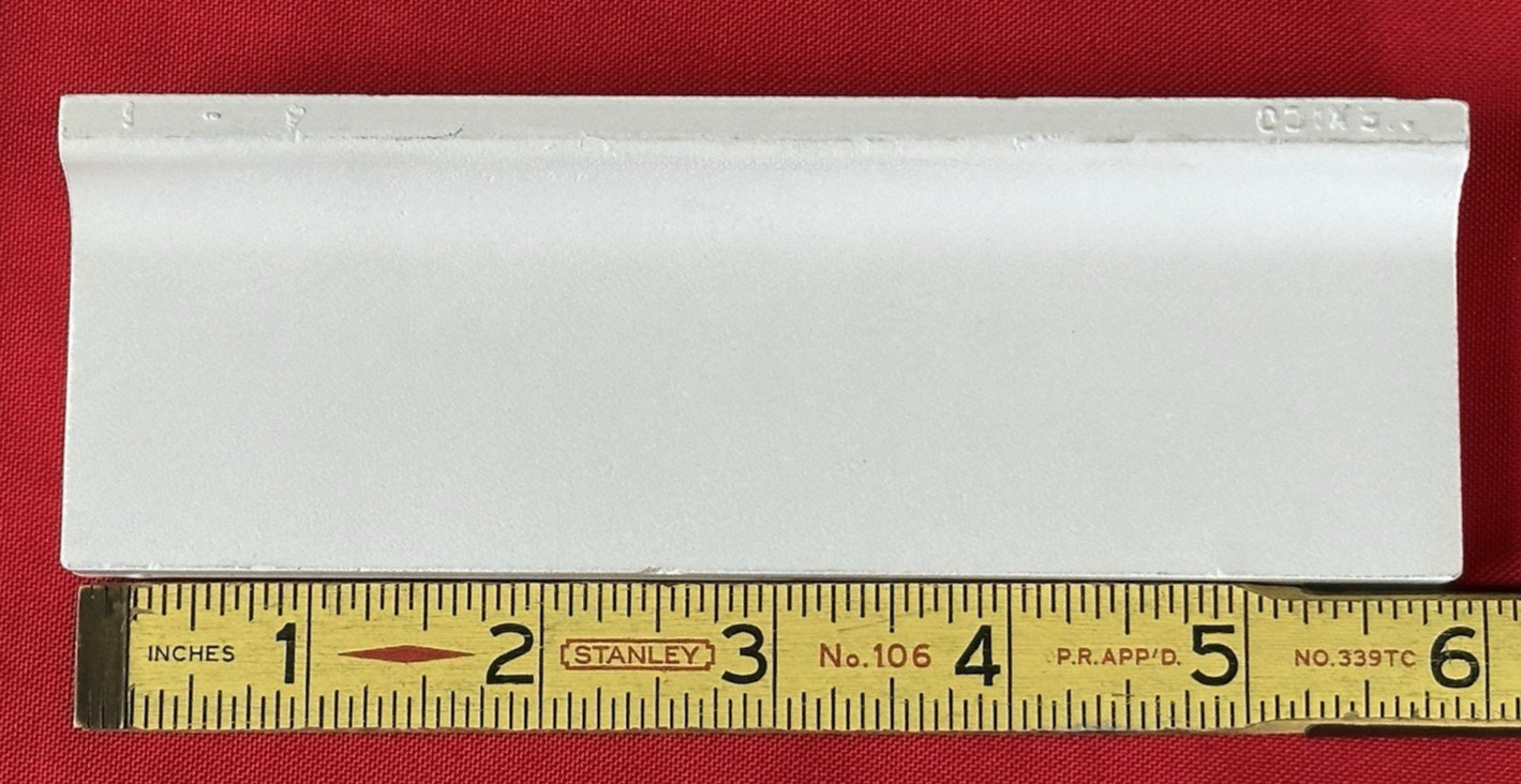 1 pc. Vanilla / off- white: 2″ X 6″ Radius Bullnose Ceramic Tile: American Olean