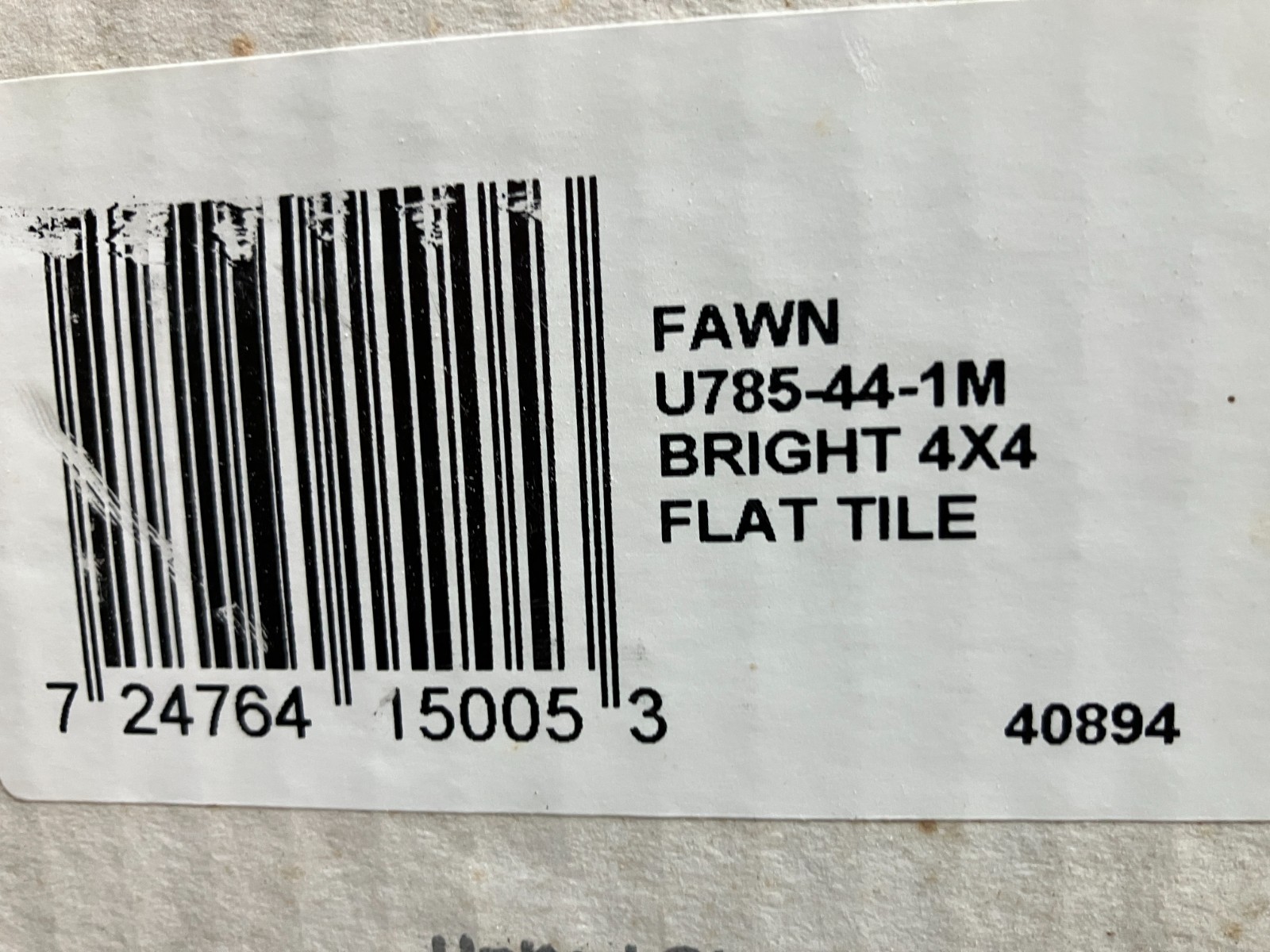 US Ceramic Tile, Glossy Bright Fawn U785-44-1M 4-1/4″x4-1/4″ (Lt Beige) Vintage
