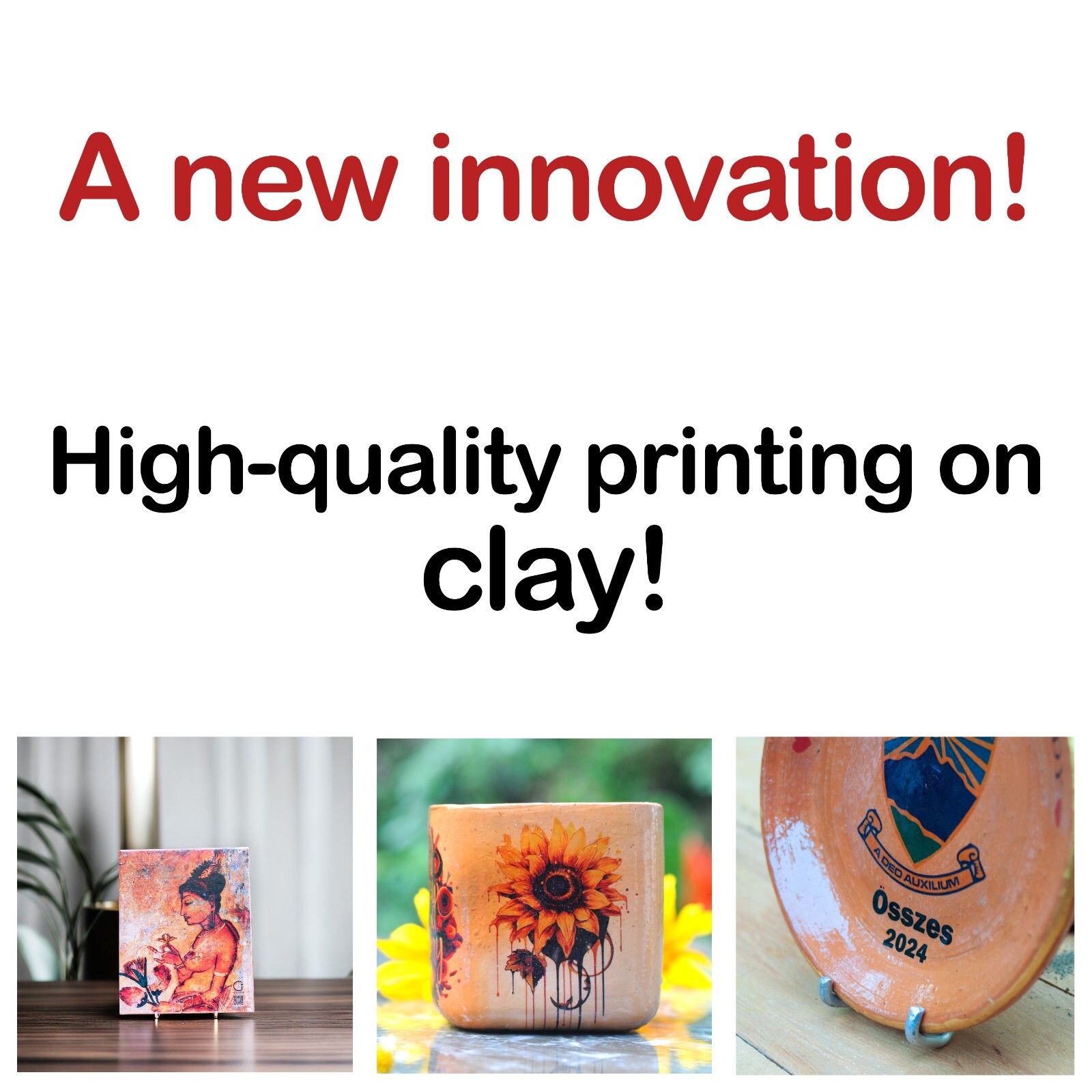 Decorative Ceramic Clay Tile Giftianza Handmade Printed Unique Wall Art Lanscape