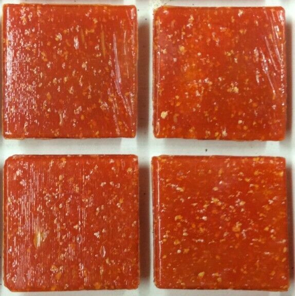 Glass Tile Vitreous Mosaics Red-Orange 12 3/4″ x 12 3/4″