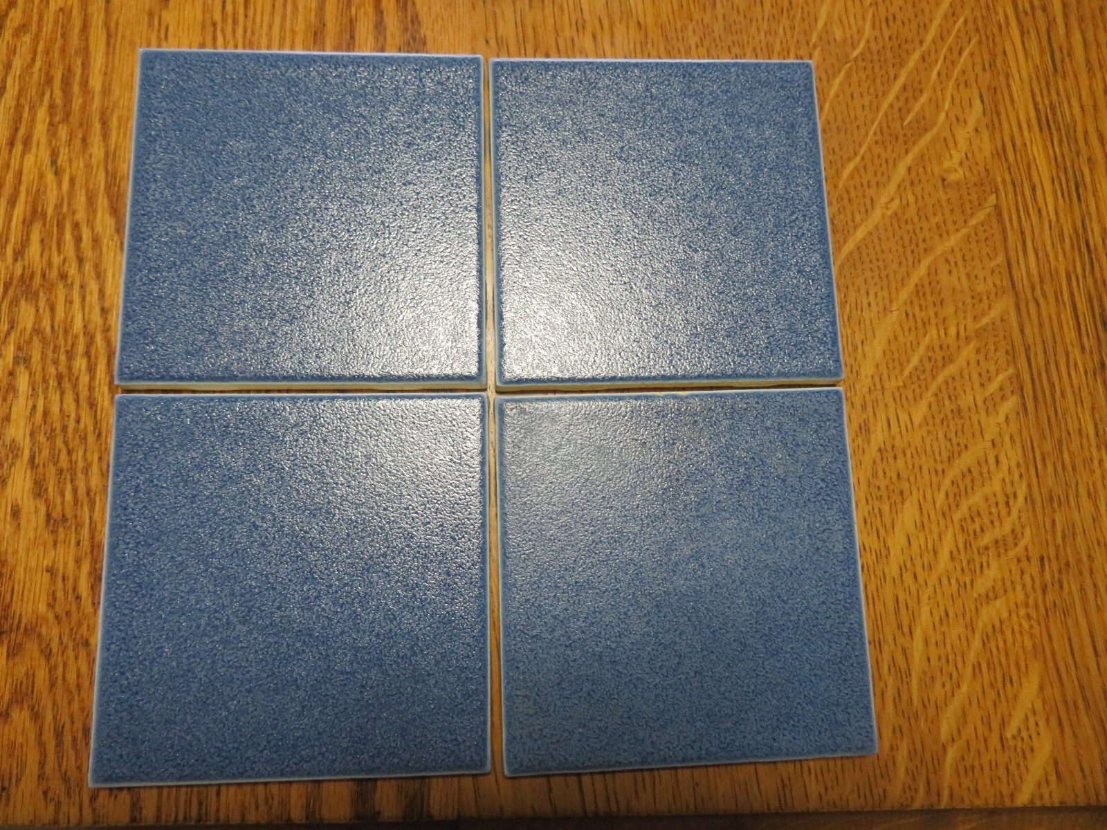 4 pcs American Olean Vintage New Crystalline Cobalt Square Ceramic Tile 4.25″
