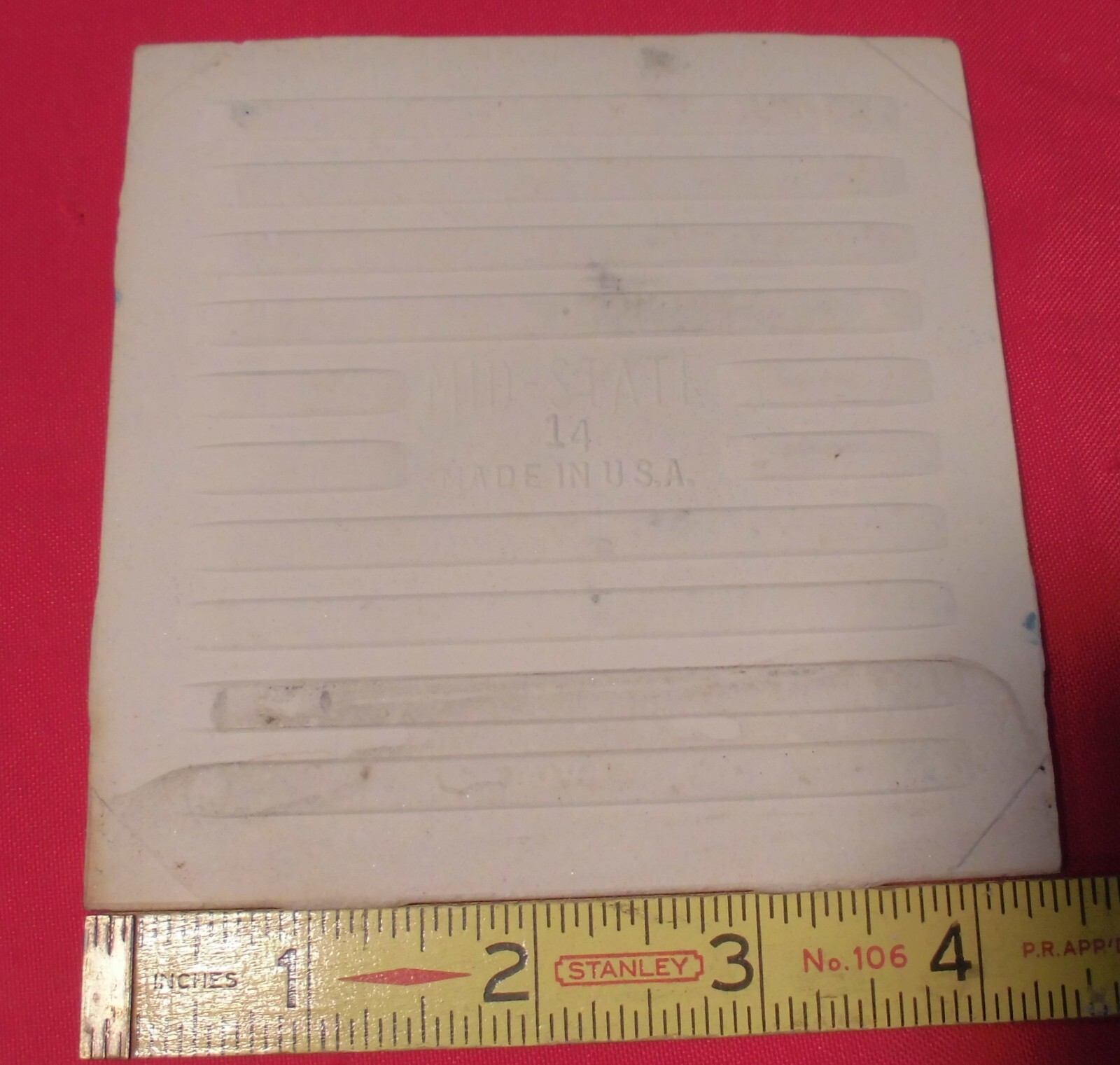 1 pc. Regency Blue: Matte Ceramic Tile 4-3/8″ by Mid-State Tile Co. NOS